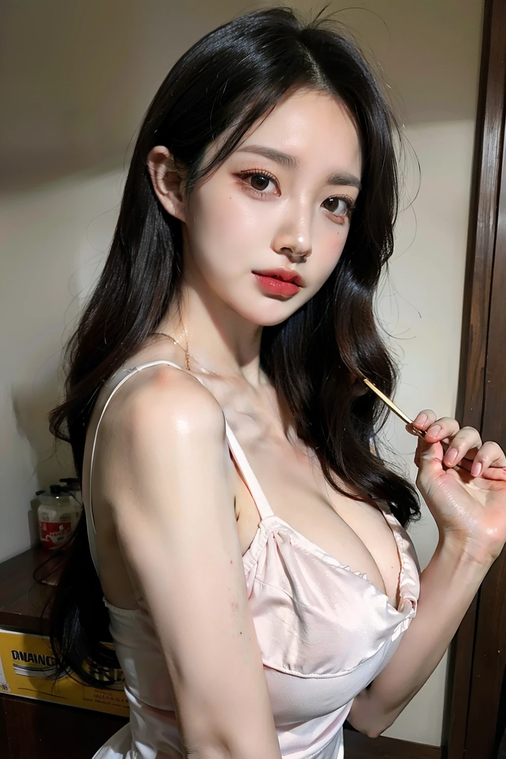 ((best quality)), , (detailed), visage parfait, very beautiful, well trained, en tenue moulante, realiste, cheveux colore, tenue sexy, yeux plus realiste, tete plus reel, corps complet, mains plus realiste, et yeux realiste, yeux en amandes, bouche realiste, corps sculpte, image 4k , corps apparrent