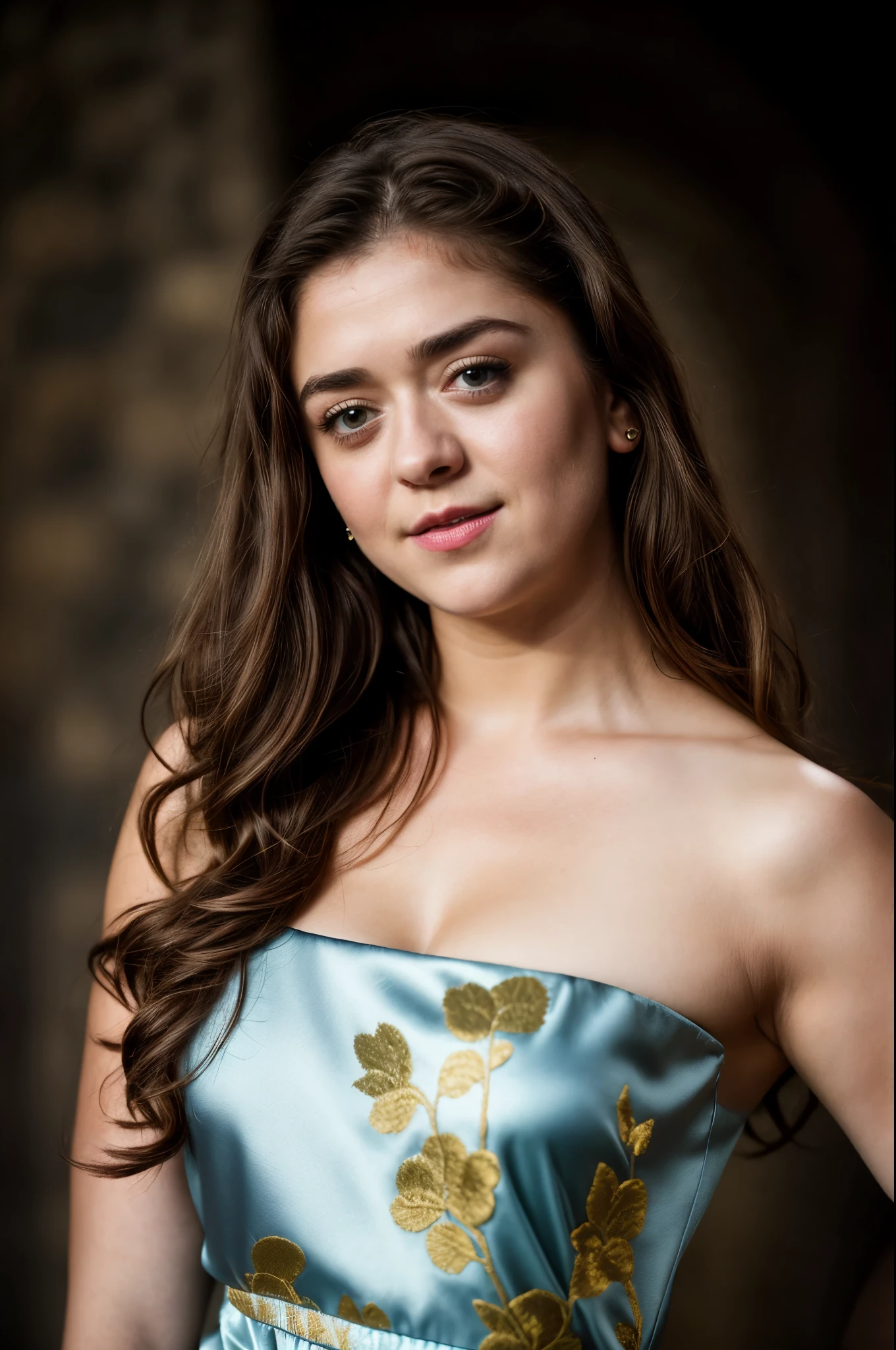 Foto RAW, Arya Stark, Stunning Beauty, Ravishing, Enchantress, Extremely gorgeous lady, Arya Stark PLAYED BY MAISIE WILLIAMS, Queen Arya Stark, she a mature woman now, milf, sexy mediaeval battle dress, gladiator woman, body, 40 years old Woman, Roman slave dress, cotton dress, busty mediaeval costumes, body revealing costumes, perky breast, big natural breast, erotic costumes, lusty physique, seductive figure can capture every people's attention, Game of thrones costumes, revealing captivating figure, Mediaeval costumes, revealing clothes, A tomboy, she would rather fence than dance, warrior queen , game of thrones screen caps, Game of Thrones Series, (pele altamente detalhada: 1.2), 8k UHD, DSLR, soft-lighting, alta qualidade, grain of film, Fujifilm XT3, flawless picture, highly detailed, detailed Beauty, intricate, 32k, sharp picture,