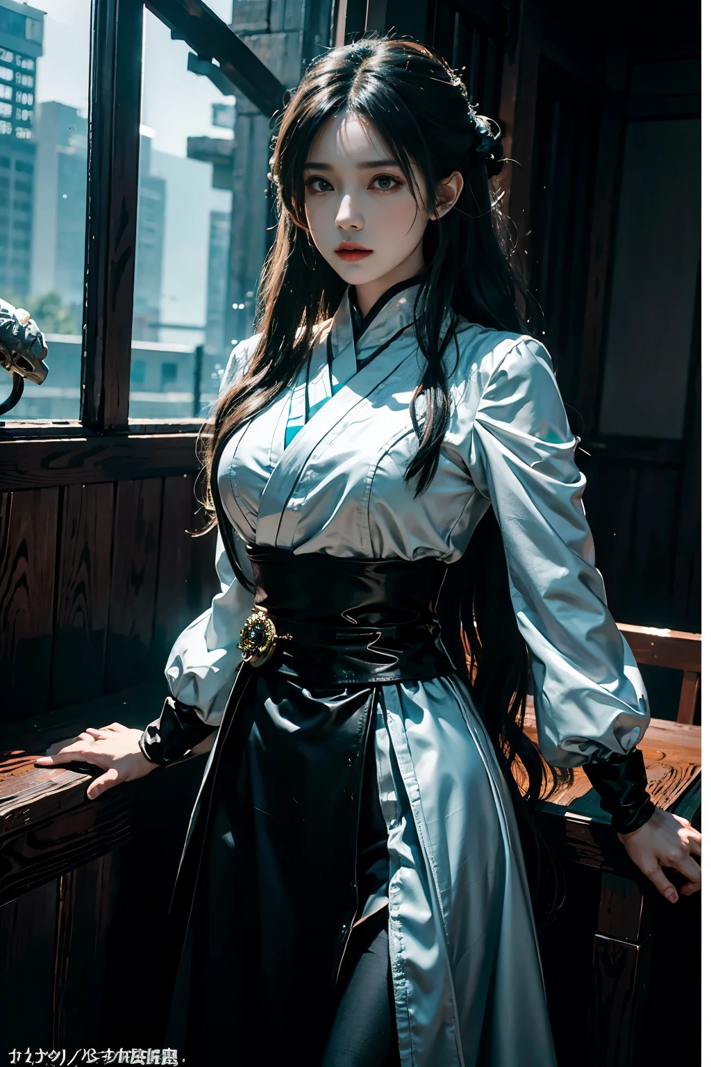 (Stunning) Cosplay Photography, Expertly Executed by Krylox, showcasing the Yokai character Hikari Tatsumi from Berserk. This magnificent piece is displayed on Krylox's official website. The photo, rendered in high resolution, boasts an impressive 8K ultra quality, with intricate and ultra-detailed elements that make it a true masterpiece.
The dynamic lighting enhances the character's fantastical appearance, creating a captivating and atmospheric scene reminiscent of ArtStation posters. Hikari is beautifully attired in an authentic-looking Berserk costume, with her long, wavy hair casc