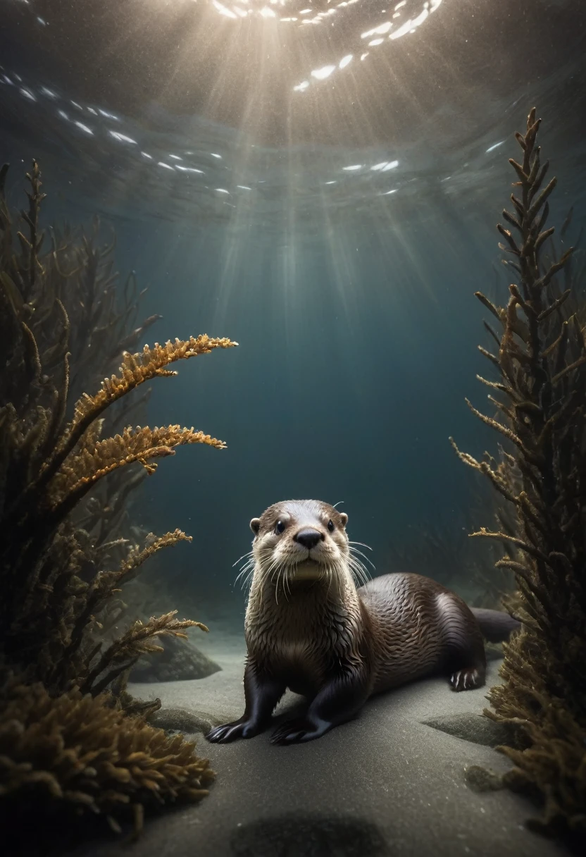 (an Otter), by Pierre Pellegrini, best quality, masterpiece, very aesthetic, perfect composition, intricate details, ultra-detailed