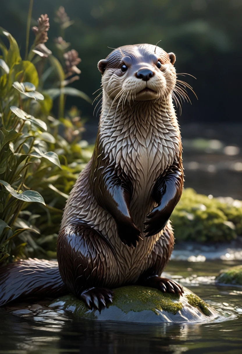 (An Otter), by Bjarke Ingels, best quality, masterpiece, very aesthetic, perfect composition, intricate details, ultra-detailed