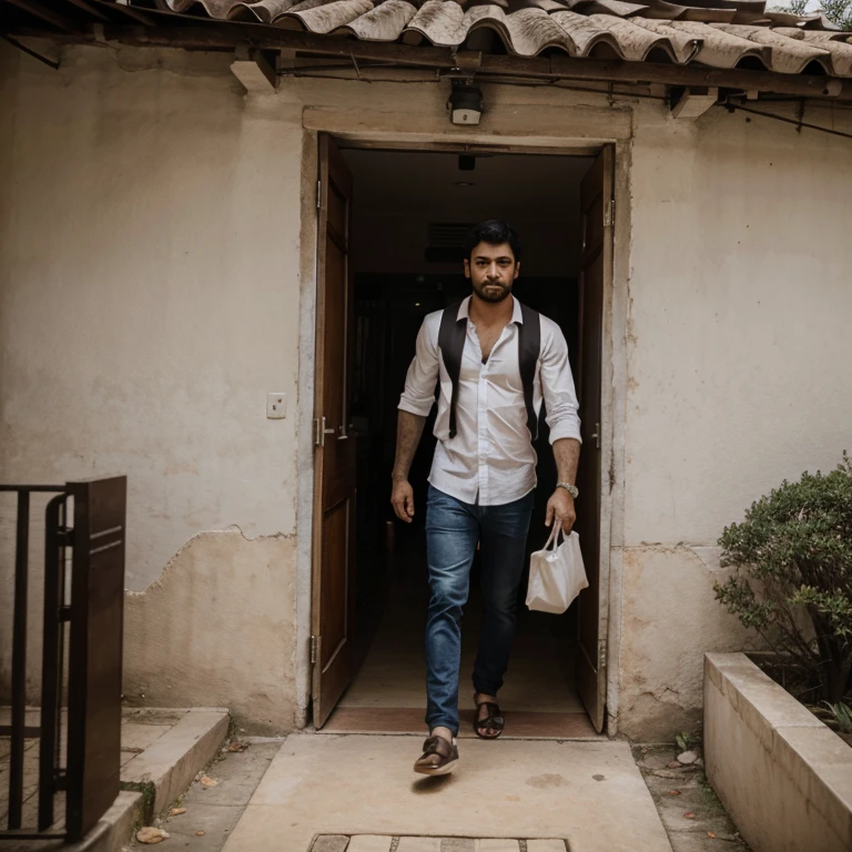 Um homem andando