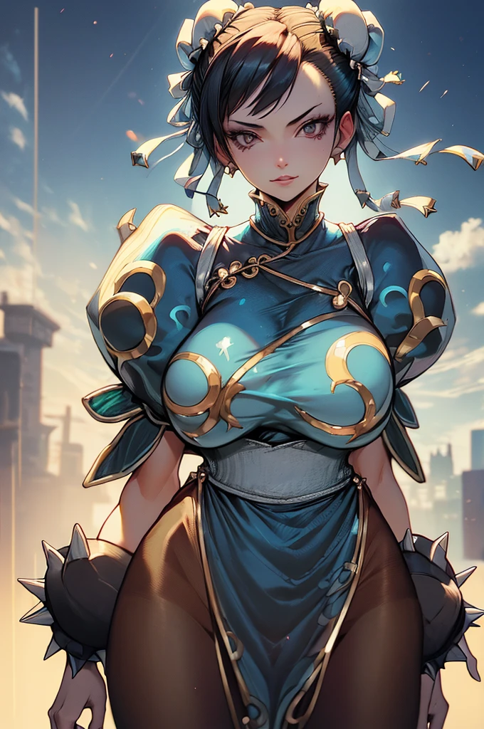 olhando de cimamelhor qualidade,roupa azul,chun li,solo, masterpiece, best quality, agrias, grey sweater, black leotard, standing, looking at viewer, short hair,oculos,evil smile, evil look,luvas preta,roupa azul,yandere rosto,low lighting,coxa sarada copo detalhado,olhando para frente juri han,bela,mao detalhada
