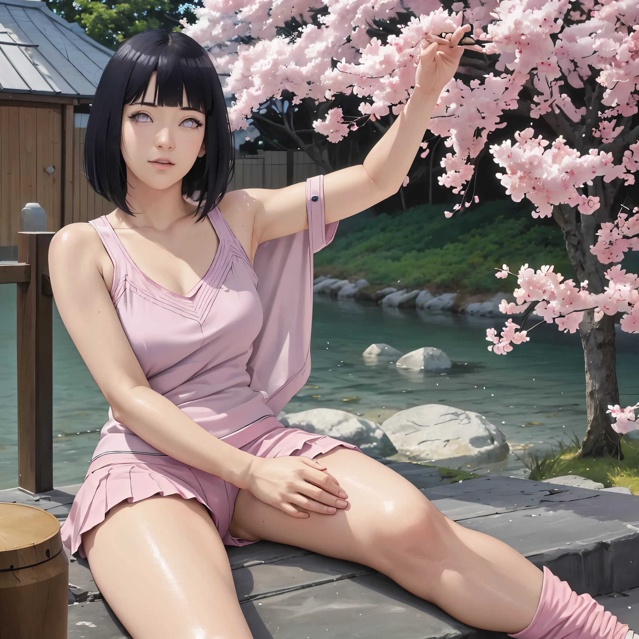 (Best Quality, 4K, 8K, HighRes, Masterpiece:1.2)
A mesmerizing collaborative piece featuring Hinata and Sakura, both portrayed in striking, photorealistic detail. Their eyes, brimming with beauty and emotion, are accentuated by long, lustrous lashes. Each delicate feature, from their lips to the curve of their noses, is rendered with extreme precision and realism.
(Ultra-Detailed, Realistic, Photorealistic, Photo-Realistic:1.37)
The breeze rustles the cherry blossoms, casting a pink color palette over the sensual scene. The girls