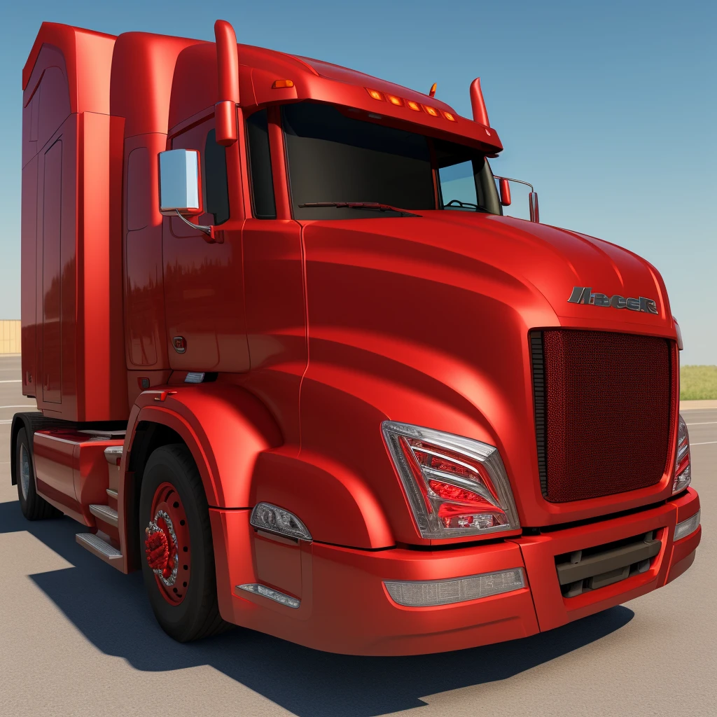 (masterpiece, best quality:1.1), " Truckers Rule ", (clear candy:1.1), 3d, amber red theme, (18-wheeler big truck:1.05), #1girl, beautiful, 18-wheeler big truck, sugar art, glowing, English Text watermark: "TruckersRule", Signature: " TruckersRule  ", Artists Name: TruckersRule 