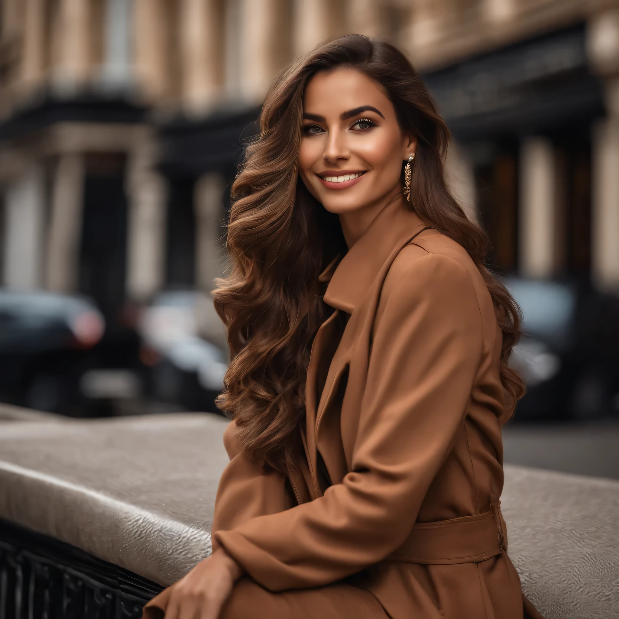 (brown long wavy hair,casual chic,Instagram model:1.1) enjoying the sightseeing in London, (vivid colors:1.1) with a backdrop of iconic landmarks. The model's (expressive eyes:1.1) are captivated by the (bustling city streets:1.1) while her (glossy lips) curve into a (radiant smile). She exudes (confidence) as she flawlessly (poses) against the (historic architecture) and (colorful graffiti) that adorn the city walls. The (sunlight:1.1) gently (illuminates) her flawless and (radiant complexion), highlighting every (fine detail) of her (fashionable outfit) and (stylish accessories). The (crisp, high-resolution) image showcases the (impeccable details) of her (brown wavy locks), (subtle makeup), and (trendy wardrobe), truly emphasizing her status as an (Instagram model). The (lively atmosphere) and (refined aesthetics) of London effortlessly complement her (elegance) and (sophistication), creating an (atmospheric) and (memorable scene) that is (inspiring) for both locals and tourists alike.