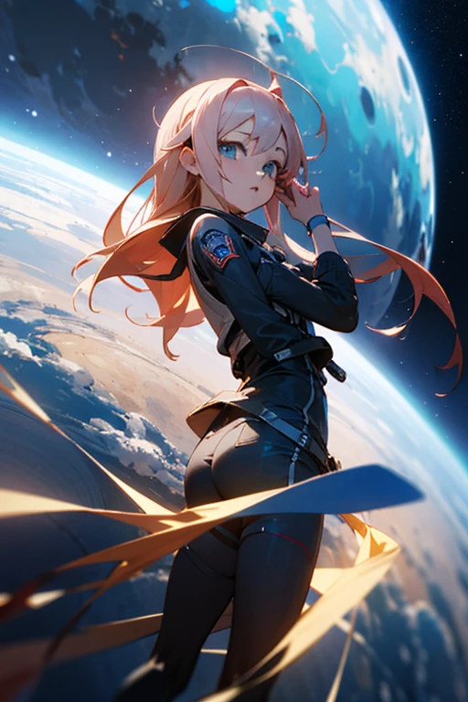 3d anime girl in the galaxy