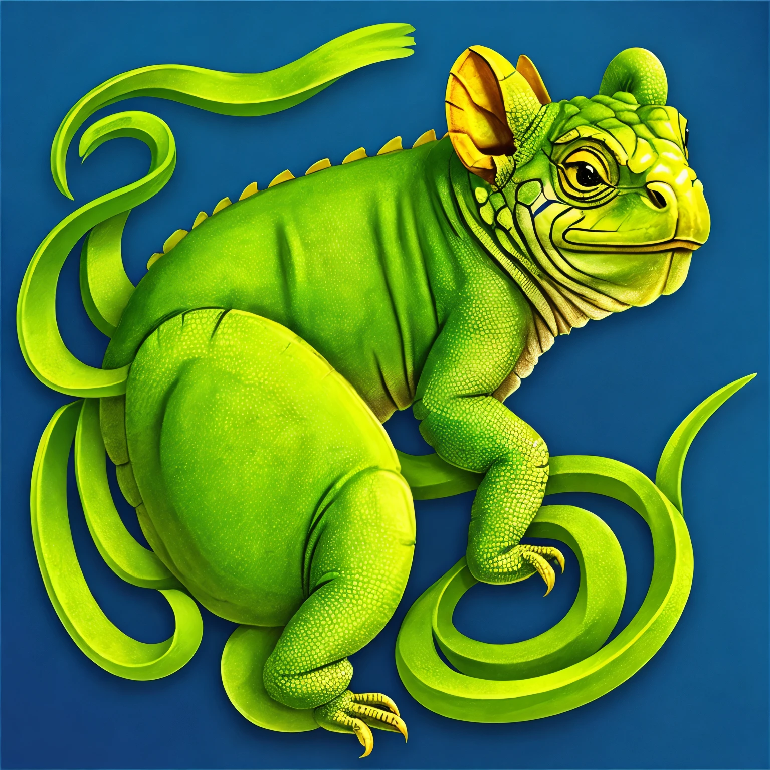 Escudo con una iguana