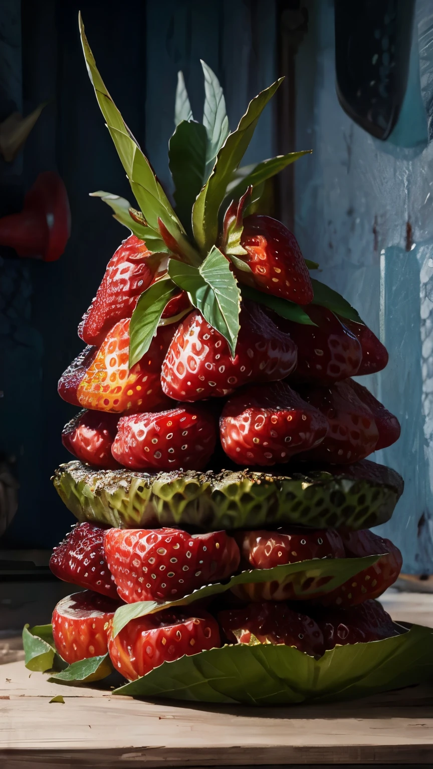 Créé un dragons mangeant des fraises 