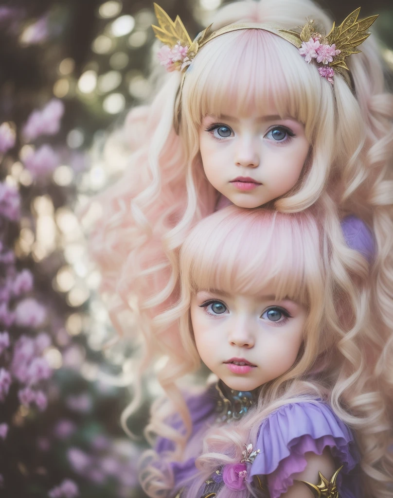 Real anime role play meha fairy child portrait, fair, atmosphere, fantasy, HDR, Surreal, Blonde, Clear focus, League of Legends concept art, fair cybergoth kawaii girl portrait, fair, photo shoot, 带有梅哈翅膀的Surreal主义女神, Soft colors