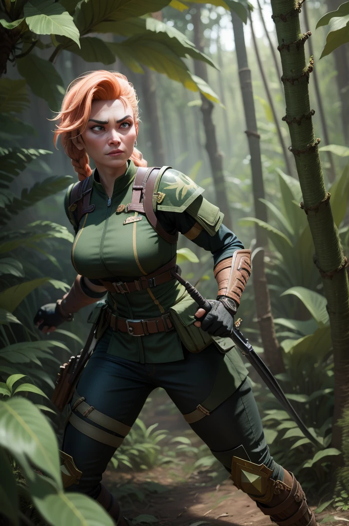 Sonya, Warrior in the jungle, 3D, 4K.