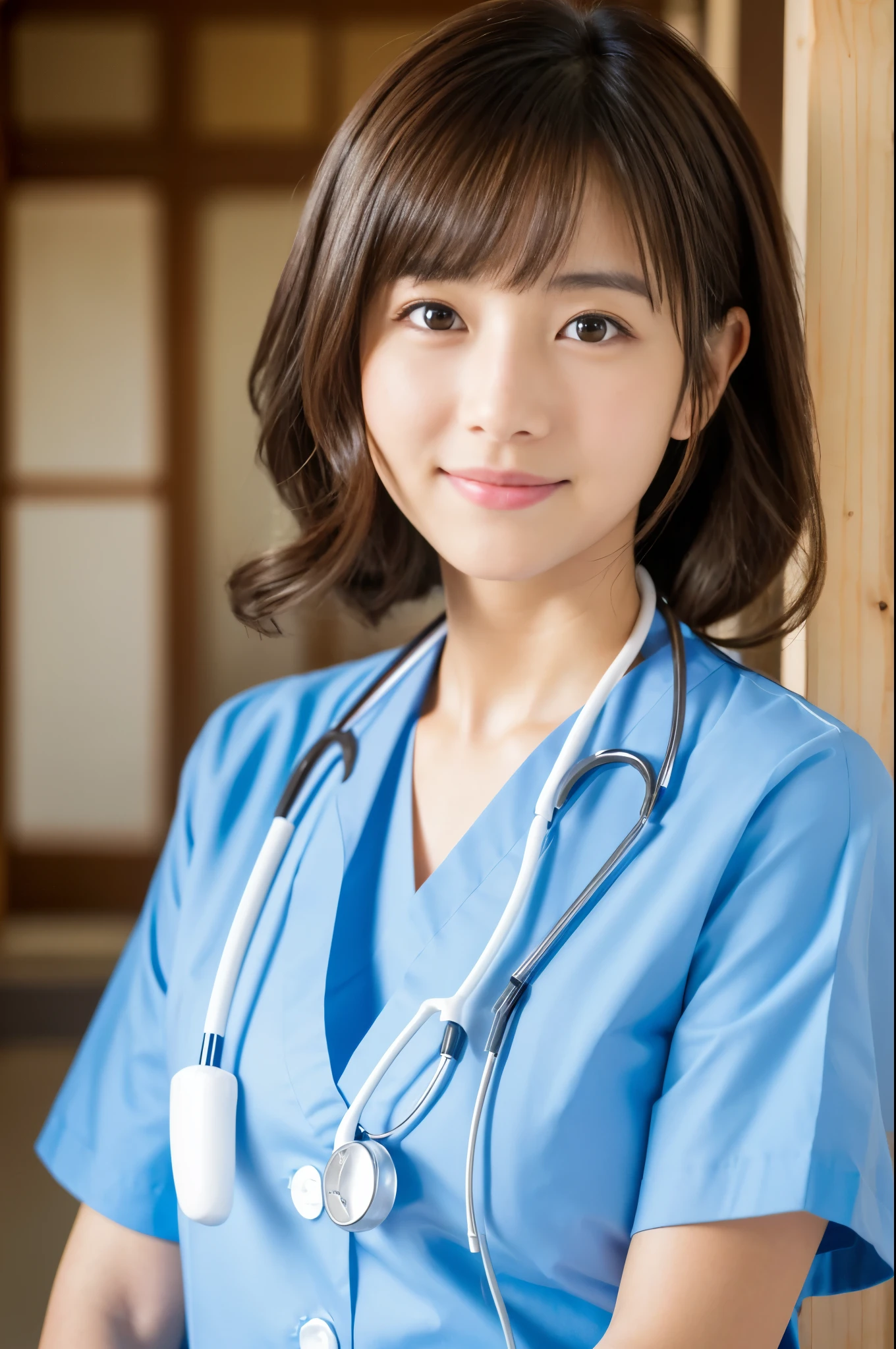 (highest quality,8k,Overwhelmingly beautiful:1.2)、(Cute Japanese Girl:1.8、The Perfect Nurse),