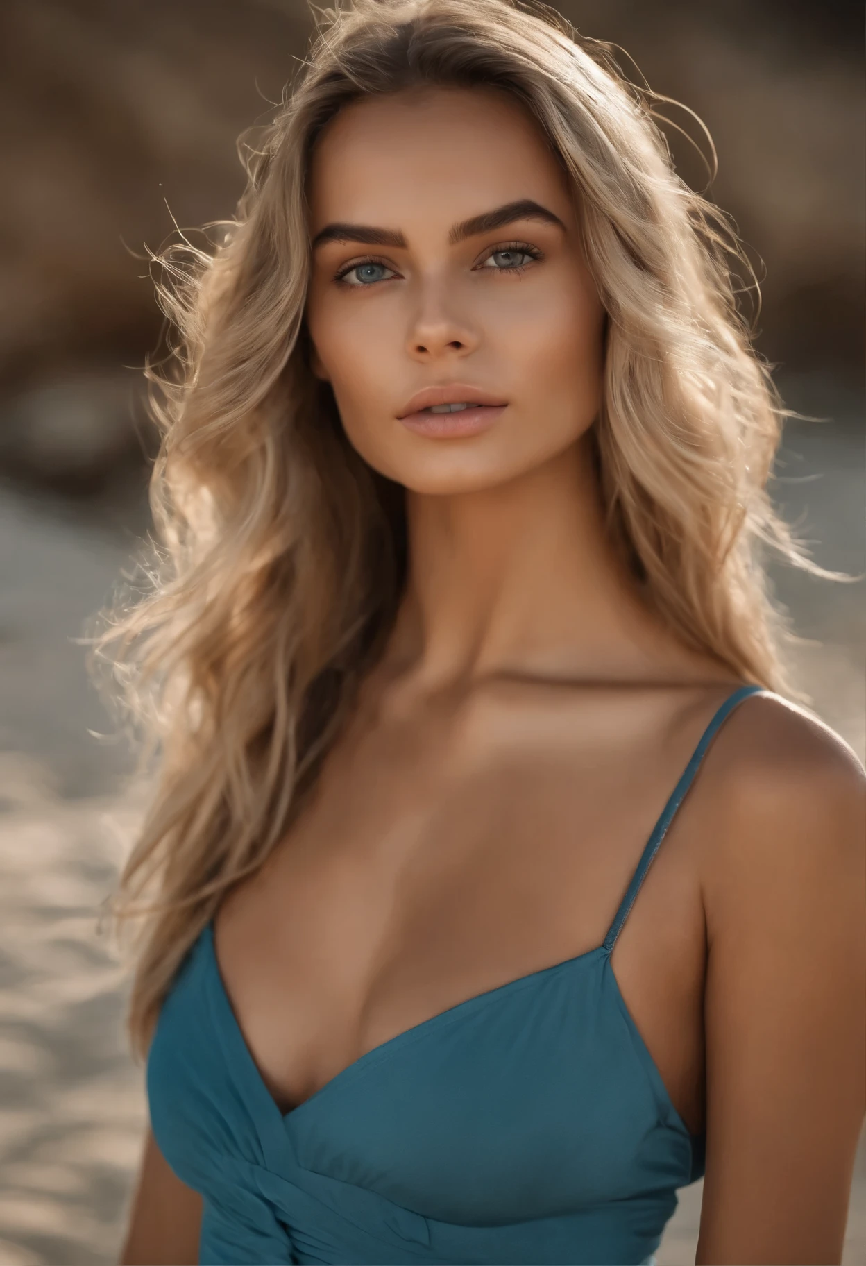 Oman with matching tank top and panties, fille sexy aux yeux bleus, Portrait de Sophie Mudd, Portrait de Corinna Kopf, cheveux blonds et grands yeux, selfie d'une jeune femme, sans Maquillage, maquillage naturel, Regardez directement dans la caméra, Visage avec Artgram, maquillage subtil, Superbe photo du corps entier nu, to the beach, gros seins, blond, Latin, without with a clear background