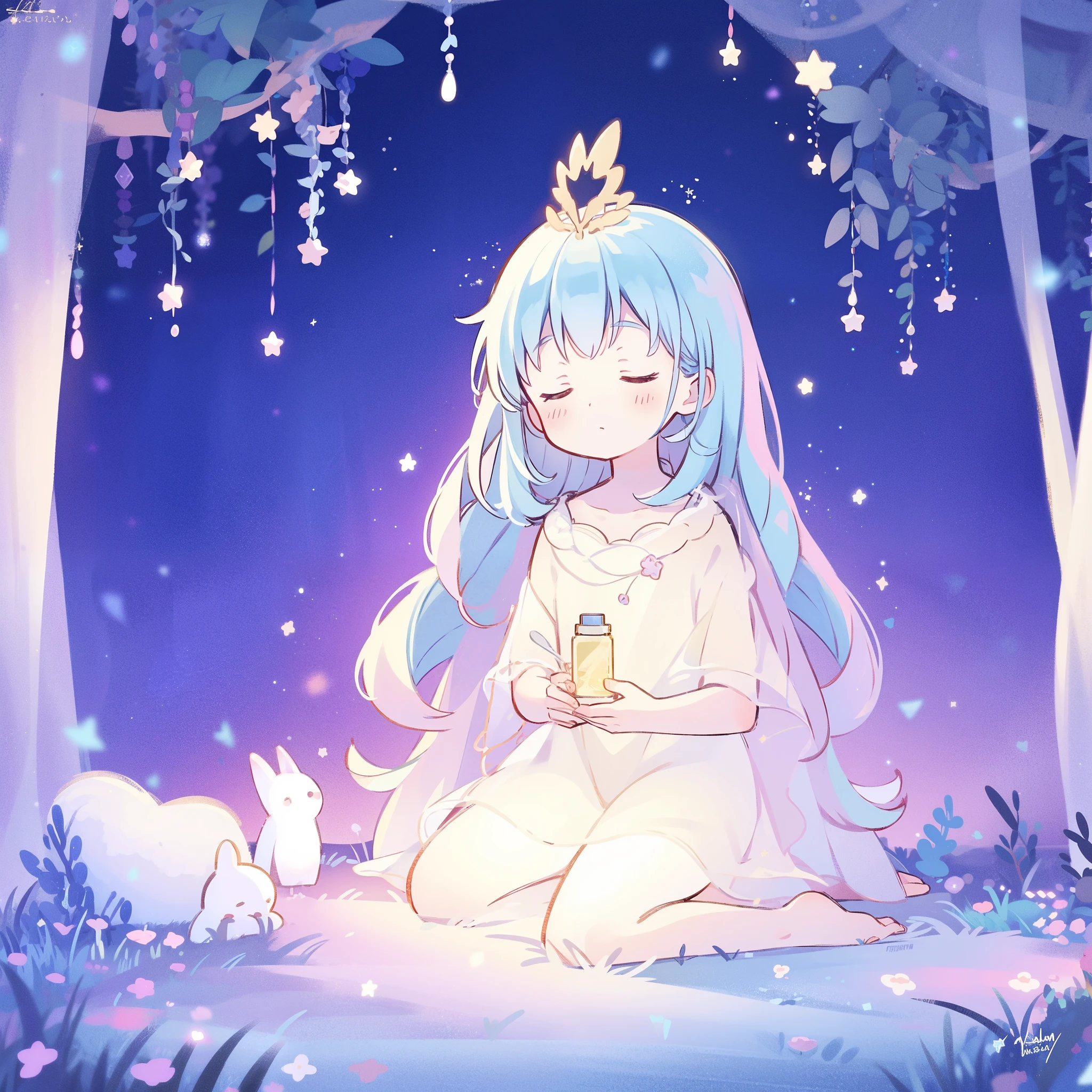 complex background, wishing star background, a woman wearing an ethereal mystical pink translucent dress that reflects the stars, dreamy, peaceful, serene composition, glowing stars, glowing, perfume promo art, mystic, complex drawing, highly detailed, Covergirl brand, promo art, artistic rendition, ethereal, starry night, midjourney style