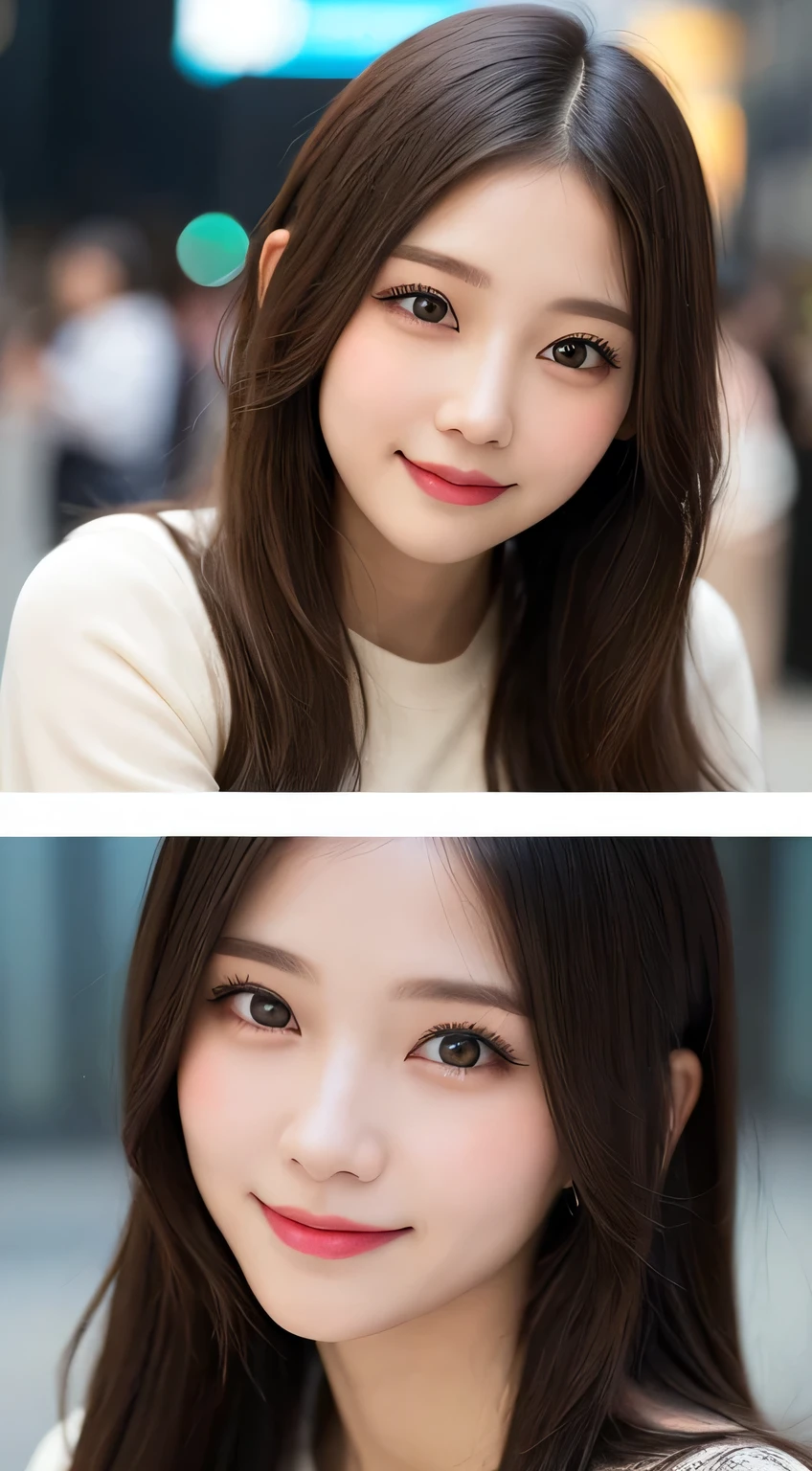 Tabletop, highest quality, shape, Very detailed, finely, High resolution, 8k wallpaper, Perfect dynamic shape, Beautiful and detailed,Random cute hair,,Natural color lip, Bold sexy pose,smile、20-year-old girl、cute、Looking at the camera,Always blur the background,Perfect and beautiful face,Slim face and figure,Big eyes、Putting on gal makeup,Small face,Shooting from below、smile,Blurred Background,Elegant feminine face、Cyberpunk Fashion、smile、Change pose randomly、Randomly change the shooting angle and position、Flower Field、Cyberpunk Fashion,