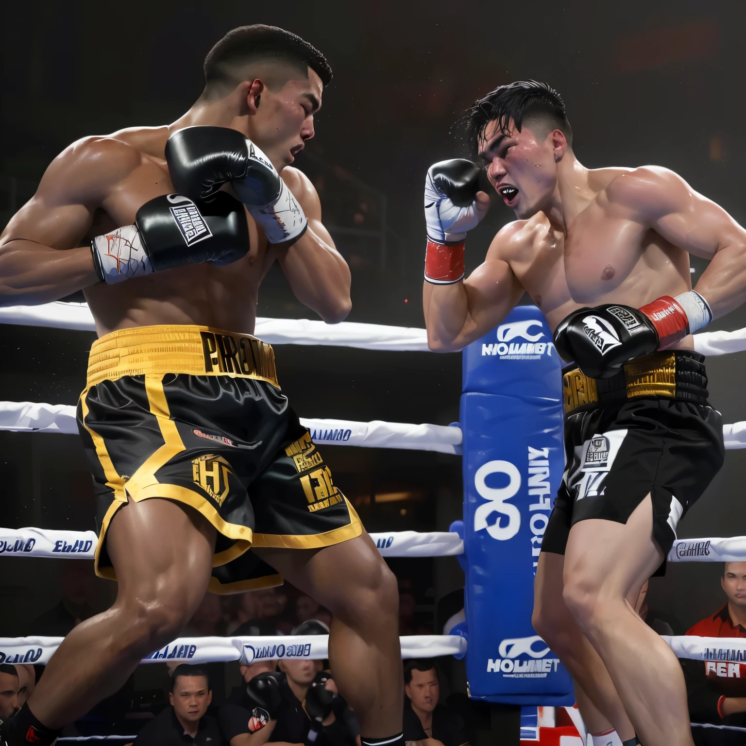 there are two men that are boxing in a ring, pablo carpio and jordan grimmer, boxing match, boxing, mma, thawan duchanee, world championship fight, action shot, punching, fighting, ngai victo and dougherty patrick, knockout punch, fight, 1614572159, highlight