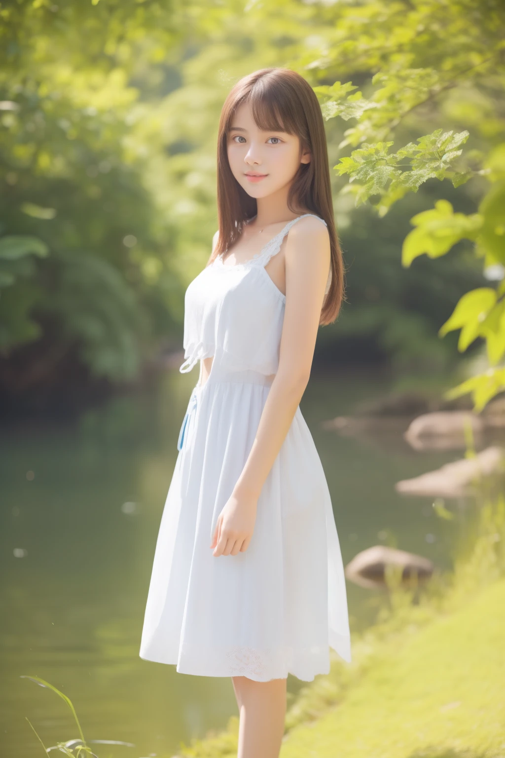 (masterpiece,Captivate:1.5,The biggest attraction for girls,high resolution,high quality)、Nature、Summer clothes、 19 years old、