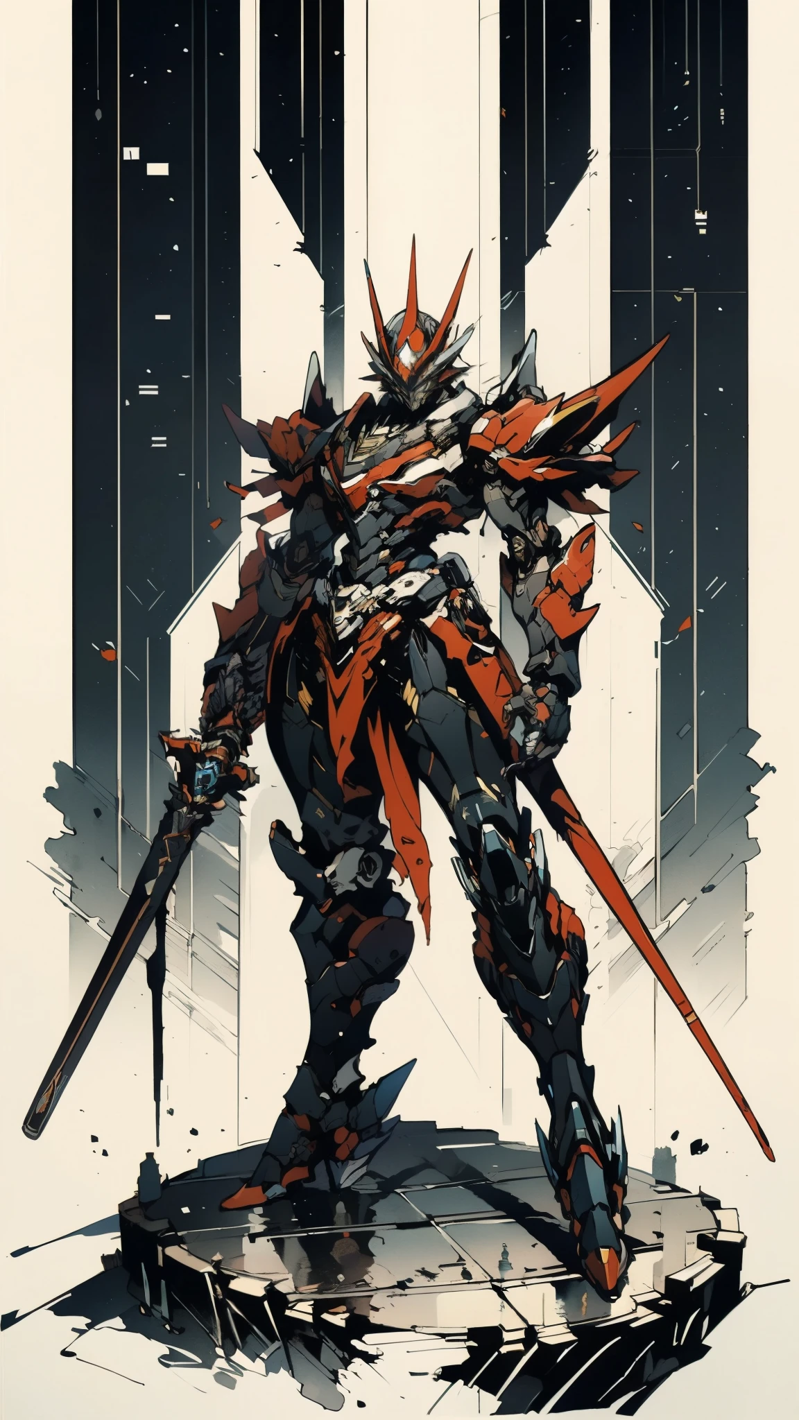 A man wearing a full-face helmet, a fantasy-style biotech armored combat suit, green eyes, (a composite layered chest armor), fully enclosed shoulder guards, matching arm and leg guards, the belt is adorned with Beetle-shaped gem, (the color scheme is primarily black with red accents), the design balances heavy with agility, a high-tech bio-mecha armor, (Armor Concept Inspired by Dynastinae, stand on the top of a skyscraper in a futuristic sci-fi city), this character embodies a finely crafted fantasy-surreal style armored hero in anime style, exquisite and manga art style, (element, plasma, energy, the armor glows), ((male:1.5)), metallic, real texture material, dramatic, high definition, best quality, highres, ultra-detailed, ultra-fine painting, extremely delicate, professional, perfect body proportions, golden ratio, anatomically correct, symmetrical face, extremely detailed eyes and face, high quality eyes, creativity, RAW photo, UHD, 32k, Natural light, cinematic lighting, masterpiece-anatomy-perfect, masterpiece:1.5