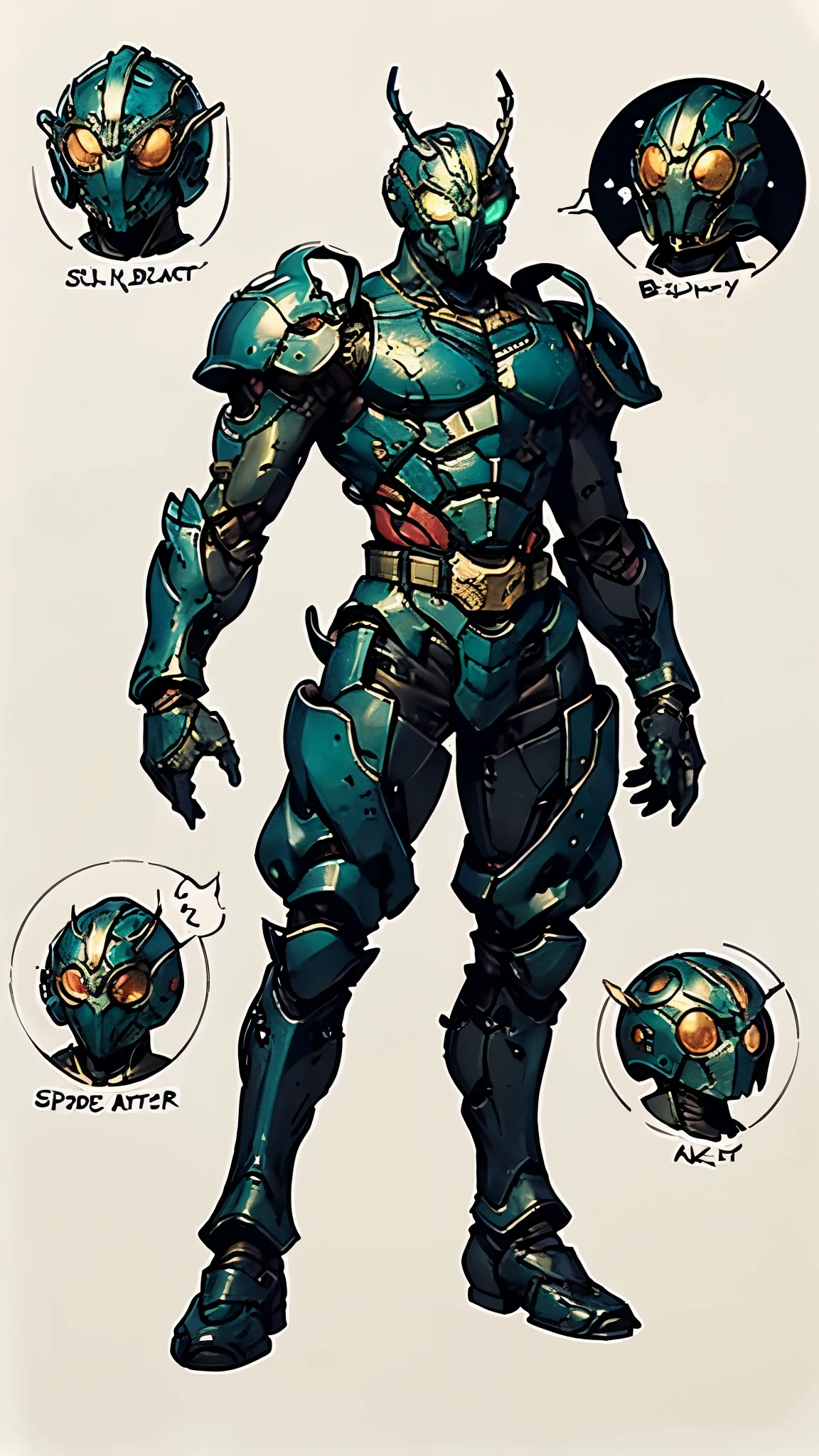 A man wearing a full-face helmet, a fantasy-style biotech armored combat suit, green eyes, (a composite layered chest armor), fully enclosed shoulder guards, matching arm and leg guards, the belt is adorned with Beetle-shaped gem, (the color scheme is primarily black with red accents), the design balances heavy with agility, a high-tech bio-mecha armor, (Armor Concept Inspired by Dynastinae, stand on the top of a skyscraper in a futuristic sci-fi city), this character embodies a finely crafted fantasy-surreal style armored hero in anime style, exquisite and mature manga art style, (element, plasma, energy, the armor glows), ((male:1.5)), metallic, real texture material, dramatic, high definition, best quality, highres, ultra-detailed, ultra-fine painting, extremely delicate, professional, perfect body proportions, golden ratio, anatomically correct, symmetrical face, extremely detailed eyes and face, high quality eyes, creativity, RAW photo, UHD, 32k, Natural light, cinematic lighting, masterpiece-anatomy-perfect, masterpiece:1.5