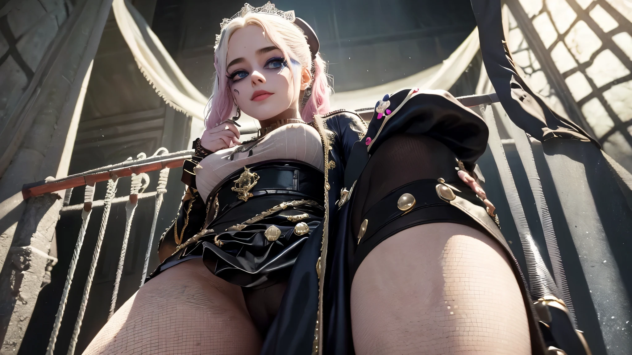 ハードDark Gothicメイク、deep night sky、Horror、sombra preta escura、chorar、TRISTE、Bom brilho da pele、Dark Gothicメイク、sorriso sombrio、Palace、The beauty of fragrance、24 anos de idade、Expressions of intense sexual pleasure、olhar envergonhado、Dark Gothic、Linguagem obscena、mais alta qualidade、Expression of sexual pleasure in the midst of suffering、drunk face、roupa de empregada roxa misteriosa、nobre、The face of someone who is holding in the bathroom、sensual、sorriso amoroso、cabelo de cauda dupla、olho azul direito, The left eye is red、Pose super sedutora、sapatos de salto plataforma、Maquiagem pesada、Gothic ta Clothing、Um pouco mais magro、Cabelo prateado、Cabelo longo cabelo liso、beautiful gothic loliress、rosto bonito、recursos elegantes、rosto fascinante、Vitral is the backdrop、Peito brilhando de suor、The room is dark、Gothic long dresangas de sino、Manga do Feiticeiro、olhar decadente、Sexually excited expression、Shiny thighs wet with water、Thighs wet and shiny with oil、Plano de fundo de uma sala cheia de rosas、TRISTE emoticons、Donzela Rosa、The embroidery is pink、O vestido tem bordado rosa、Thigh-high socks、knee socks、Kind expression、Sombra preta escura、despicable act、Vitral and rose background、thighs are a little thin、Dupla feminina、casal feminino、fundo escuro da igreja、vitral、mundo do black metal、castelo escuro、sala escura、Corpo esguio、vertical、andar、They are standing、long gothic clothes dresaid、Vestidos vitorianos、Suas coxas brilham de suor、My body is wet and shiny、Muito brilho nas coxas、Suando、My thighs are sticky from Suando、O suor brilha nas coxas, The whole body is sweaty and shiny、Muito suado、My thighs are sweaty my thighs are so wet my thighs are shining with sweat、Muito suor brilha por todo o corpo、Thighs are the best、Thighs are glamorous、seios a amostra, mostrando seios
