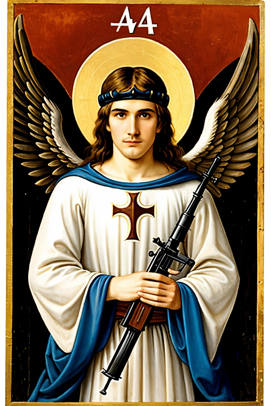 angel man mediaeval gabriel ak47