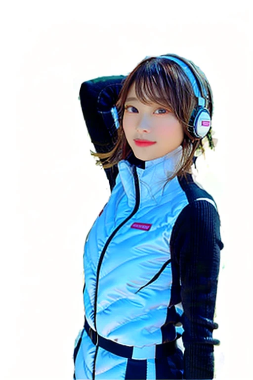 (8k、Raw photo、highest quality、masterpiece:1.2)、(Realistic、Photorealistic:1.37)、Ultra-detailed、超A high resolution、1 girl、Seeing the viewer、Beautifully detailed face、Laughter、narrow、(Narrow waist) :1.3)、((Red shirt outfit))、Beautifully detailed skin、Skin Texture、Floating Hair、((Tie your hair together))、Shapely large breasts、Professional Lighting、In front of the station at noon、Human whole body、Brown Hair、((The line is busy))、BREAK ((Detailed face, Professional photography)), Ultra-high resolution, (Realistic: 1.4), RAW Photos, highest quality, (PhotoRealistic Stick), concentrate, Soft Light,masterpiece, highest quality, Very detailed, 8K, BREAK (arms behind back):5,(arms up behind):1, (black sleeves):10,(black long tightfit sleeves) BREAK (headphone):10 (metallic gray astrovest), (metallic luster mirror finish astrovest):2,belt, BREAK blush:3,smile,look at viewer,(Blunt bangs),(black hair):2,(long hair):1.3 (drooping eyes),(Young Face), BREAK Portrait,(solo),1girl,(Caucasian):10,(android girl):1.4,Plump:0.7, ((25 years old)), ((Japanese)), BREAK (hidden hand):10, BREAK (Written boundary depth,futuristic space station,,space station,Bomi,neotech,bing_astronaut