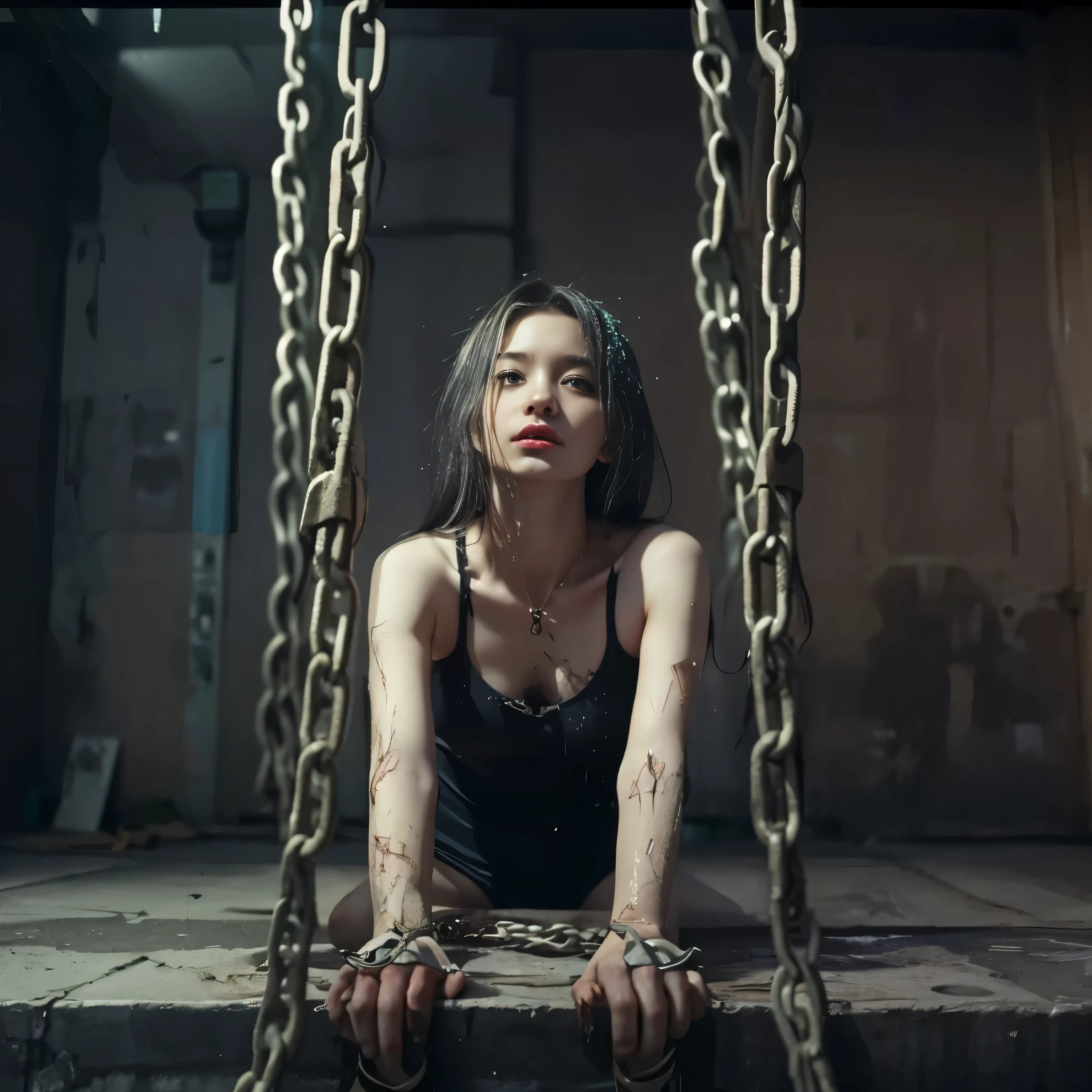A 16-year-old girl can&#39;t move because her leg is stuck in the wooden floor.