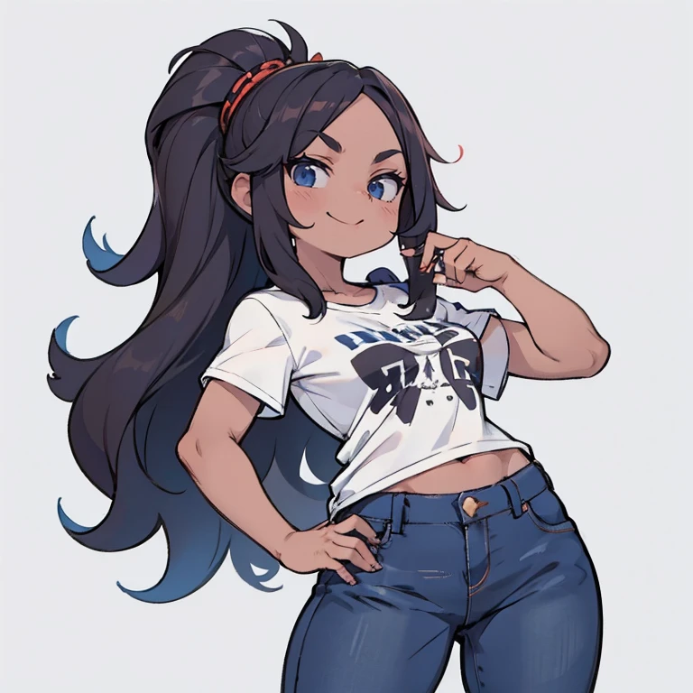 (1 mulher), (Sozinho), maduro, cabelo preto profundo, Cabelo ondulado, cabelo curto, Pale skin, camisa preta cortada, jaqueta vermelha, corpo muscular, average , tatuagens, jeans azul profundo, sorriso arrogante, cicatrizes no rosto