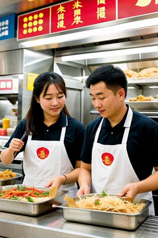 The two Chinese workers order their food
(Hombres)
