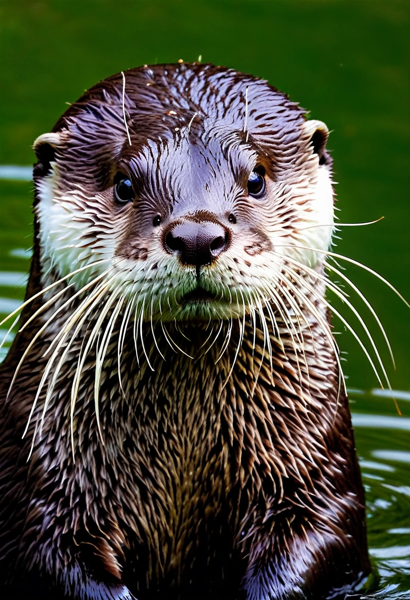 A close up of very cute otter take by a photographs to capture the moments