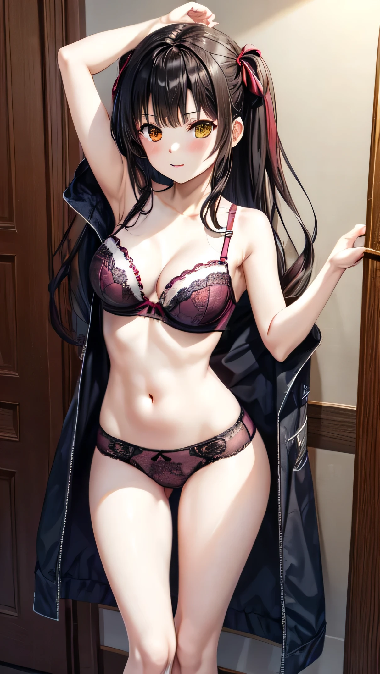 1girl, kurumi tokisaki in sexy sexy underwear and bra