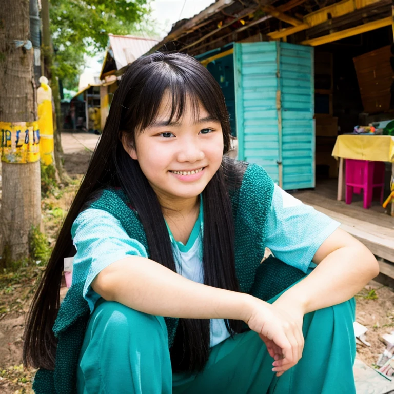 Vietnamese student, 14 years old, portrait, directly, chatter, angle, easy fun, easily sad (masterpiece, best quality)