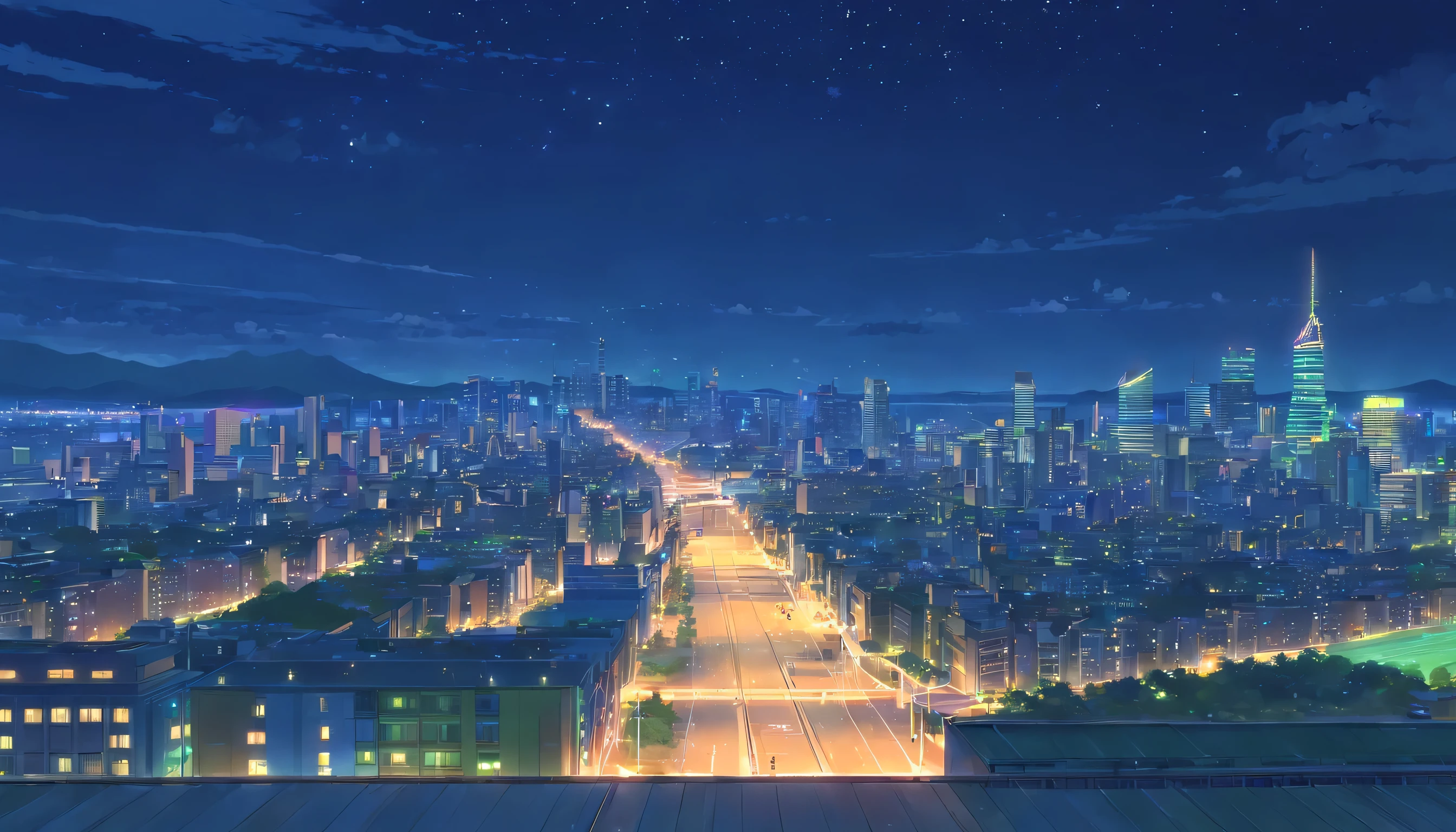 Beautiful night view with a sad atmosphere of heartbreak