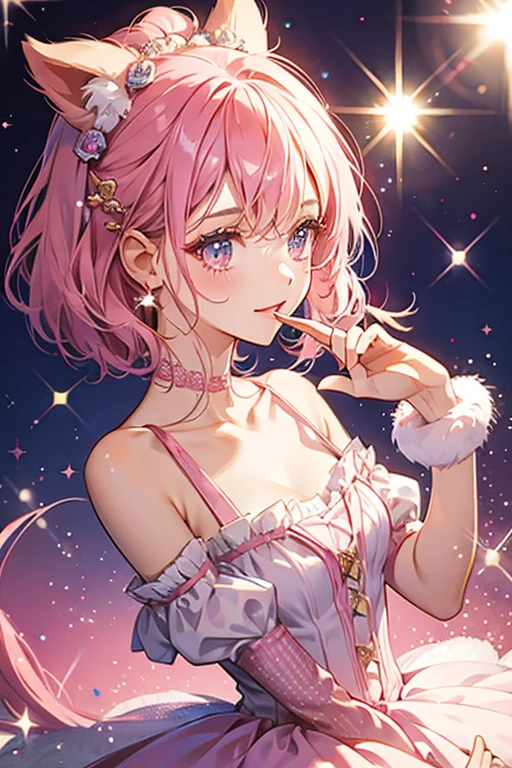 Pink girl Dog. SPARKLE; GLITTER