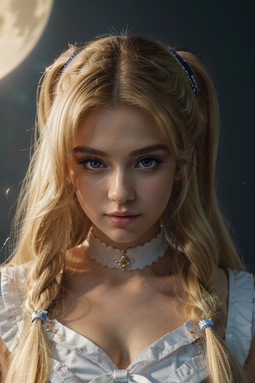 ((Masterpiece)), (Best Quality), (Ultra Detailed), ((Very Detailed)), 4K, (8K), Sailor Moon, Long Blonde Hair, Double Ponytail, Sailor Moon Aesthetics, Dream Core,