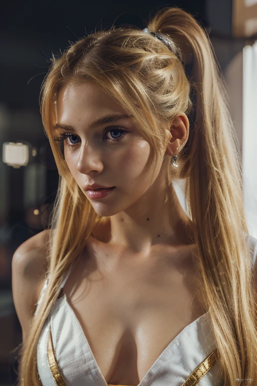 ((Masterpiece)), (Best Quality), (Ultra Detailed), ((Very Detailed)), 4K, (8K), Sailor Moon, Long Blonde Hair, Double Ponytail, Sailor Moon Aesthetics, Dream Core,