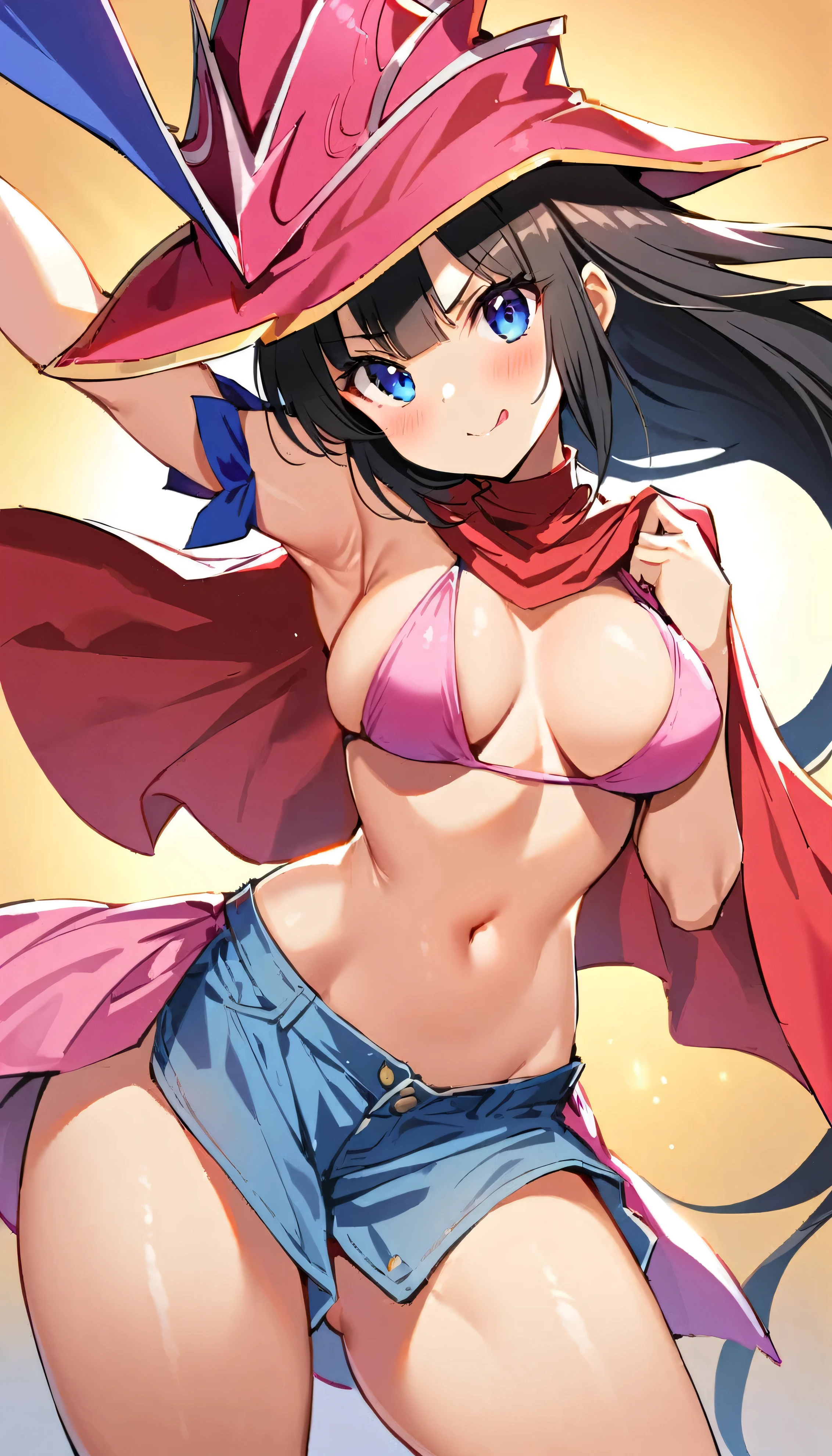 (obra maestra, Mejor calidad:1.2) Hestia, 1 chica, sola, sexy, cosplay de dark magician yu gi oh