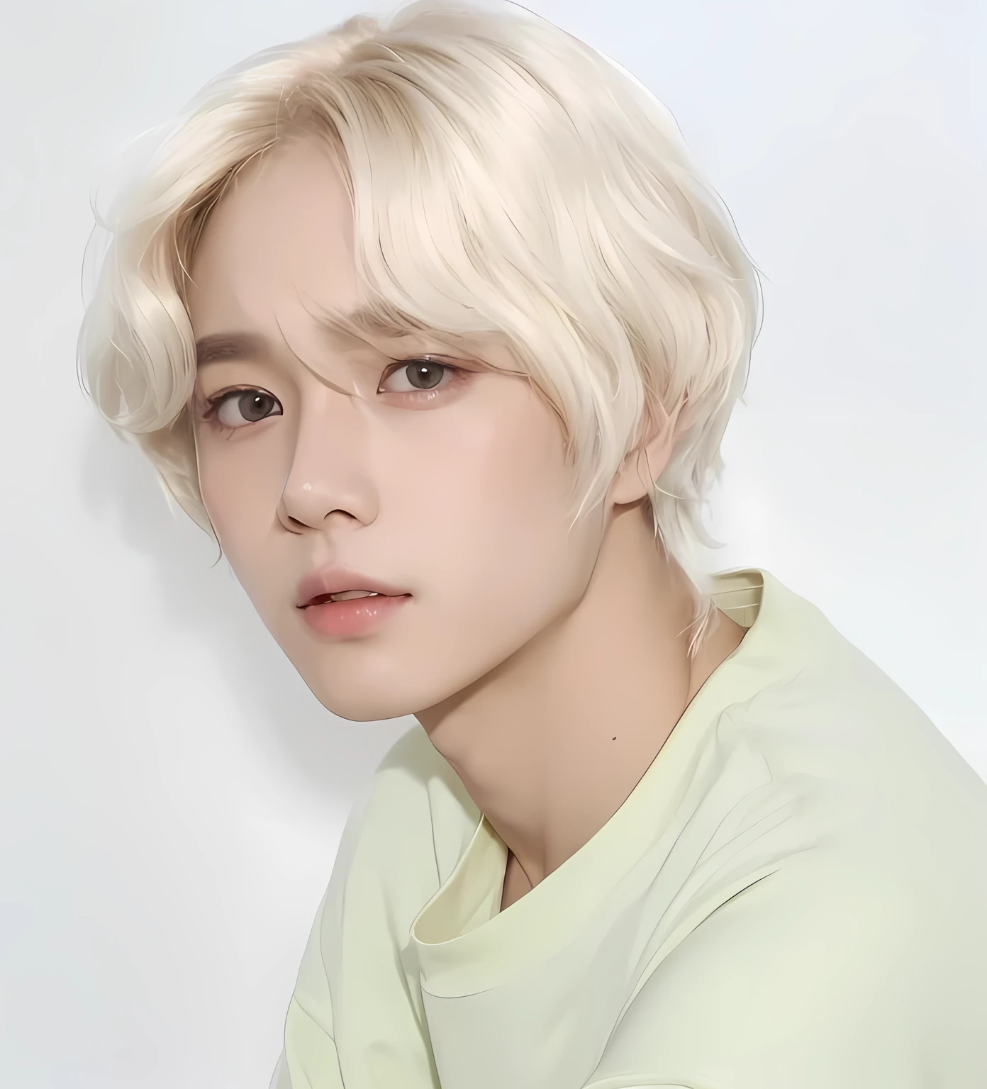 Ulzzang boy, ulzzang, Korean ulzzang boy, boy, cute face, cute eyes, cute, white curly hair, choi beomgyu, beomgyu from txt, choi beomgyu, beomgyu, small smile, smile, cute smile 