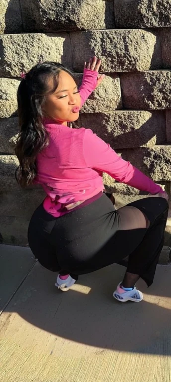 araffe woman sitting on the ground next to a wall with a skateboard, thicc, nicki minaj curvy, she has a jiggly fat round belly, skinny waist and thick hips, profile image, shot from the back, insanely inflated hips, big booty, view from the back, from the back, from the side, widest hips, seen from behind, viewed from behind, view from behind, view from the back, shot from the back, half asian, pov from rear, shot from behind, thicc, view from back, photographed from the back, photo from behind, backview, seen from the back, thick thighs, beautiful thick female, thick body, curvy accentuated booty, filipina, beautiful girl, big ass, huge ass, bbw, from behind, thick, thick thighs, wide hips, bbw, big , sideboob, giant ass, back view, big butt, round butt, tight underwear, underwear halfway off, underwear taking off, grabbing ass, ass spilling over underwear, too thick for clothes, underwear only