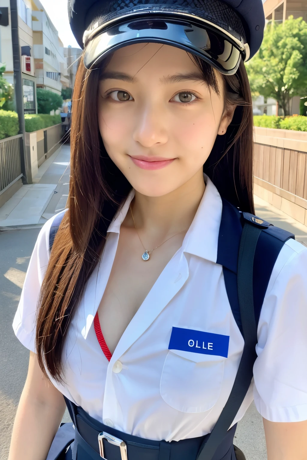 4K、top-quality、masutepiece、 18-year-old woman with wheat-colored skin、skin tanned、sun burn、Black Gal、dense skin、Nero、Burnt skin、Sun Salo、Brown hair、waved hair、White Blazer Uniform、School Uniforms mini Skirt、Wear loose socks、lowfers、‎Classroom