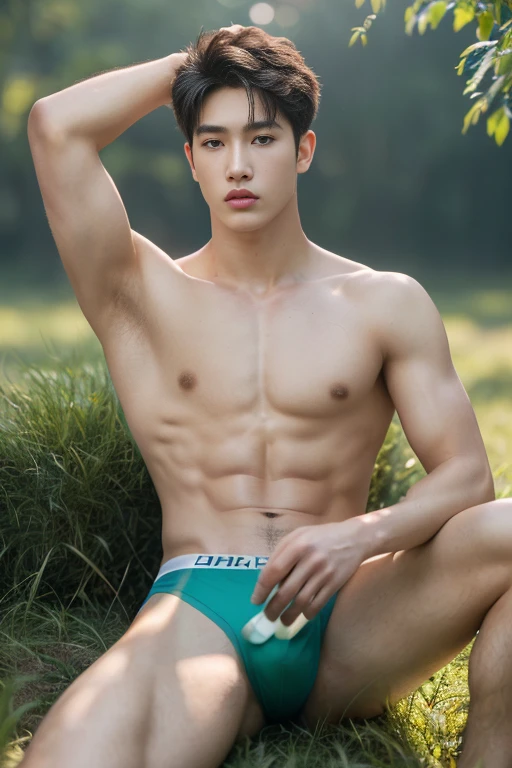 2 Man, ((male models )) heaty skin, masterpiece, best quality, most handsome man in the world, by Kim Soo-hyun, prefect body, beautiful male model, an attractive man 18-24 years old aesthetic, at spring flower booming, green fields, spring, plains, trees, flower, blue sky, ruggedly handsome young man wearing a sexy bikini, mascular, lifted arms, spread legs, pubes, ((smooth body)), super cute, dynamic pose, cool and seductive, dramatic lighting, full body shot, youthful face, full body, body without hair, thin and tall, fit body, dominant, Caucasian or white skin, youthful face, firm body, high definition, natural flesh tones, soft light, highly detailed, looking at viewer, photography, detailed skin, real person, realistic, photo-realistic, insanely detailed, face detail, hype maximalist, hype hyperrealism, cinematic, telephoto, lighting intricate details, highly detailed, highly detailed, digital painting, artstation, concept art, smooth, sharp focus, illustration, Unreal Engine 5, 8K, art by Ross Tran and greg rutkowski and alphonse Mucha, UHD, 8k, show only male.8k uhd, dslr, dim lighting, high quality, film grain, Fujifilm XT3, male only fan,2 mans, pair model.