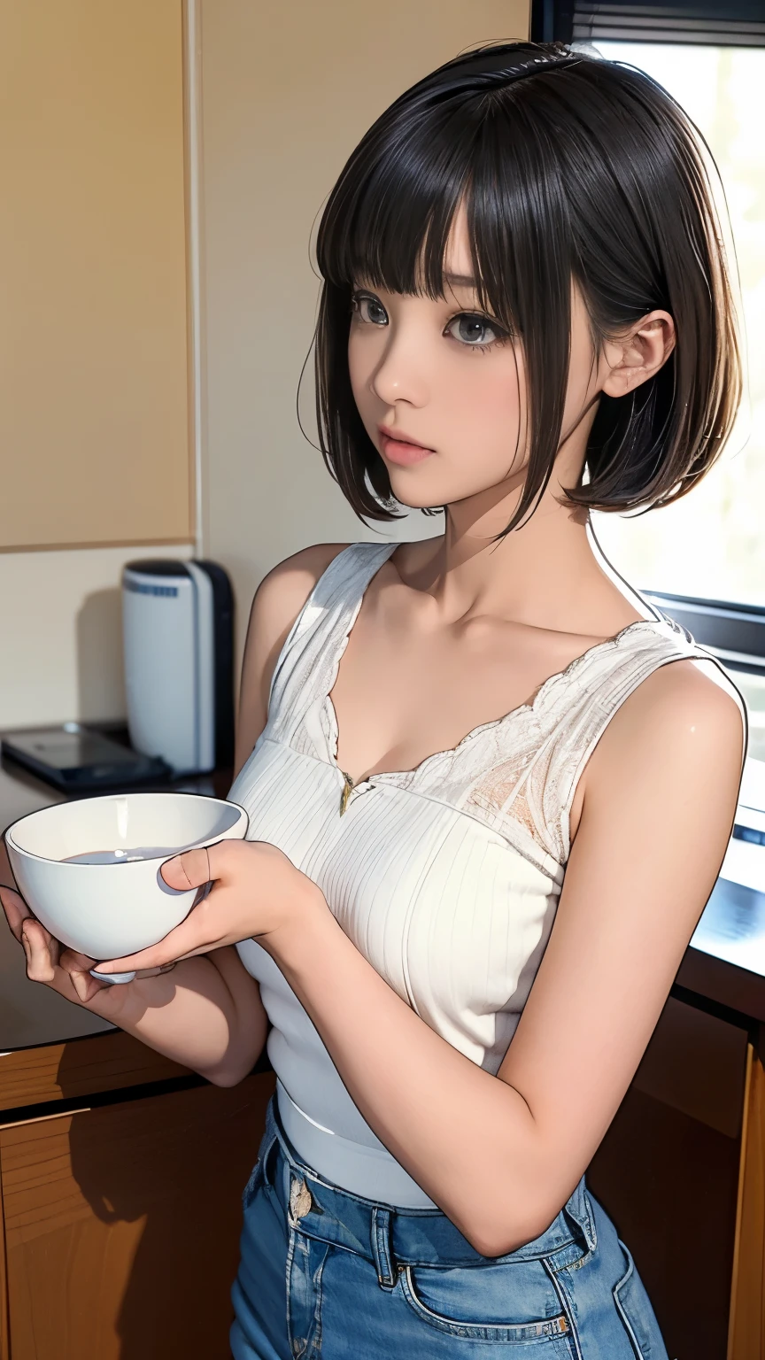 ショートBob 尻 of パイパンBob 海苔カット ニーハイブーツ、 very short、Bowl cut、美丽of女人、Japanese、美丽of女孩,Bob,butt,Patterson,Patterson bangs,ショートBob,butt,of,坊主Bob,Pickled wakame slices,Bowl cutの髪,enamel,very short髪,Bowl cut,Bobヘアー,Embarrassing,实际of,超实际of,masterpiece, 最好of质量,ultra-熟悉of,super 熟悉of skin,熟悉of,完美of解剖结构、( 最好of质量、8k、masterpiece: 1.1 )、Angelique 是一个非常美丽可爱of女孩.,
漂亮of眼睛,
Beautiful double eyelids,
(big eyes:1.3),
Be focused,
美丽细致of脸部和眼睛, , ((, 苗条of, Thin waist, Thin arms)), ((举起你of手臂, 请给我看看你of腋窝)), ((White Camisole, Denim shorts))