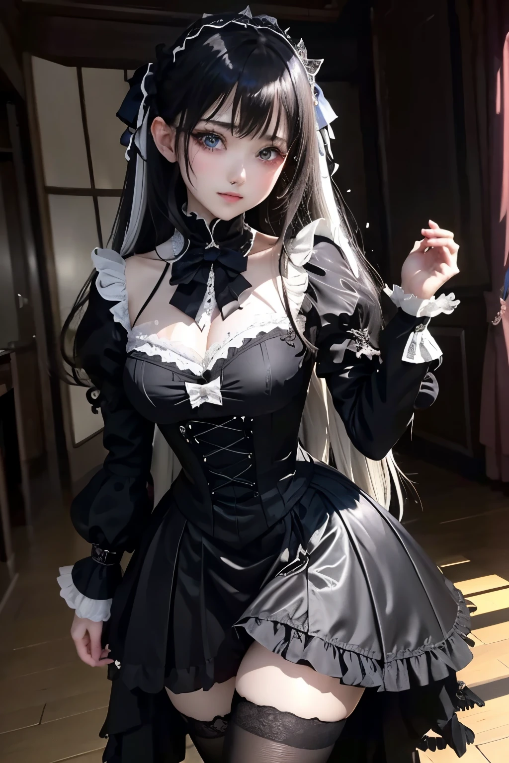 ハードDark Gothicメイク、Deep Night Sky、Horror、Black dark eyeshadow、cry、sad、Good skin radiance、Dark Gothicメイク、Dark smile、palace、The beauty of fragrance、24-years-old、Expressions of intense sexual pleasure、Embarrassed look、Dark Gothic、Obscene language、highest quality、Expression of sexual pleasure amid suffering、Drunk face、紫のMaid clothes、Mysterious、Noble、The face of someone who is holding in the toilet、sexy、Loving smile、Twin tail hair、Right blue eye, Left eye is red、Super seductive pose、Platform Heel Shoes、Heavy makeup、Gothic Lolita Clothing、A little slimmer、Silver Hair、Long Hair Straight Hair、Cute Gothic Lolita Dress、Beautiful Face、elegant features、Fascinating face、Stained glassが背景、Chest glistening with sweat、The room is dark、goth long dress、Bell Sleeves、Wizard Sleeve、Decadent look、Sexually excited expression、Glossy thighs wet with water、Thighs that are wet and shiny with oil、Background of a room full of roses、sad表情、Rose Maiden、The embroidery is pink、The dress has pink embroidery、Thigh-high socks、Knee-high socks、Gentle expression、Dark black eyeshadow、despicable act、Stained glassと薔薇背景、thighs are a little thin、Female Duo、Female couple、dark church background、Stained glass、Black metal world、Dark Castle、Dark Room、Slender body、upright、walk、Are standing、gothic long dresaid clothes、Victorian dresses、Her thighs glisten with sweat、My body is wet and shiny、Lots of glitter on the thighs、sweating、My thighs are sticky from sweating、Sweat glistens on the thighs, The whole body is sweaty and shiny、Quite sweaty、My thighs are sweaty、My thighs are so wet、My thighs are shining with sweat、A lot of sweat glistens all over the body、The thighs are the best、