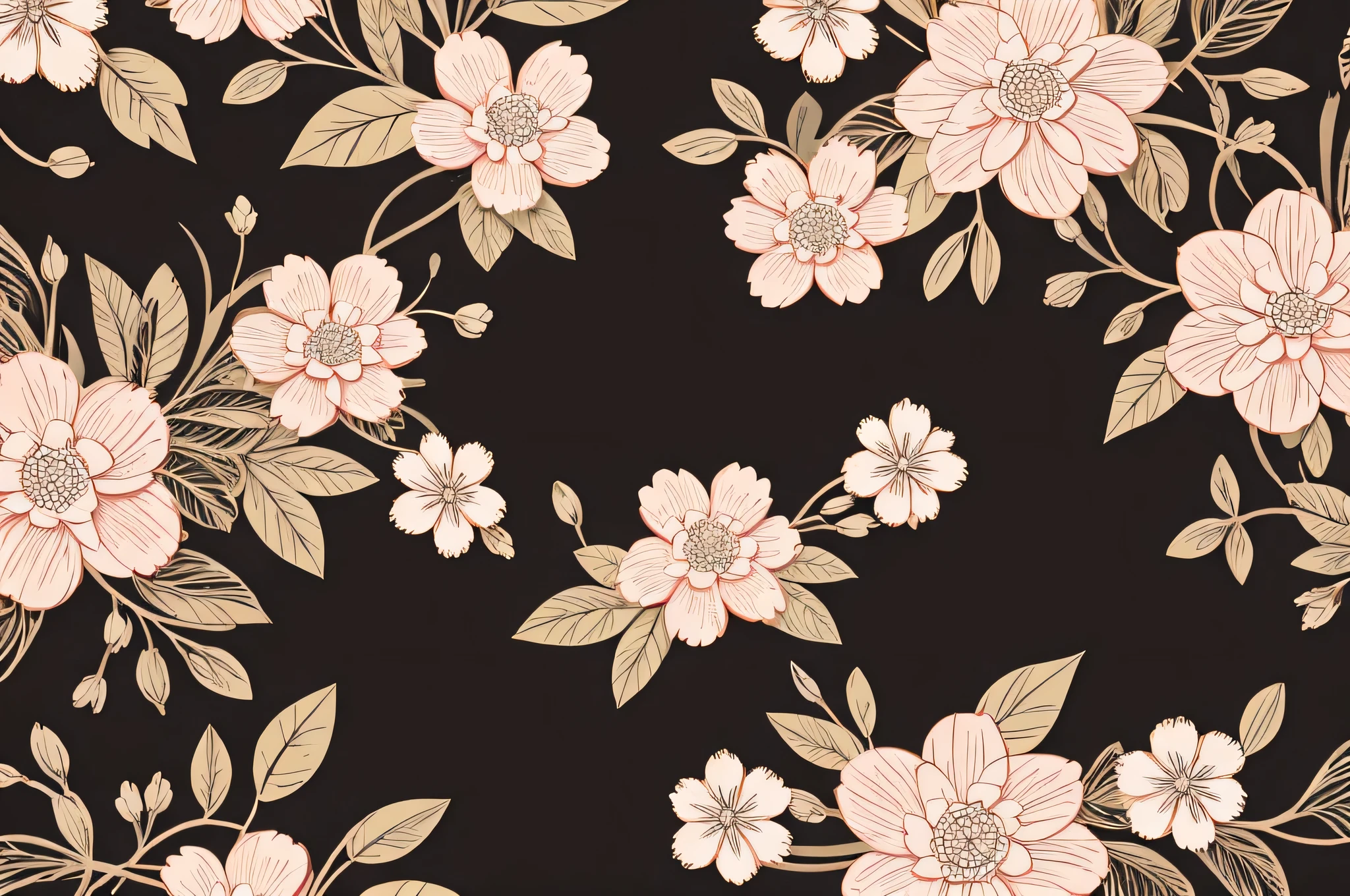 Stock images　Japanese Pattern　Floral　texture