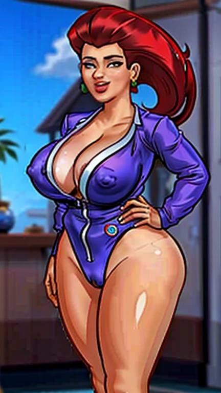 (melhor qualidade, Altamente detalhado:1.3), (obra de arte:1.3), ((Arte Oficial)), rosto detalhado, rosto bonito, (olhos detalhados, olhos perfeitos, olhos profundos), (1 garota:1.33, Sozinho), corpo todo, Jessie\(Pokémon\), (cabelo muito comprido, NSFW, seios grandes, cintura estreita, cabelo vermelho, hair slicked back:1.2), (olhos ciano), brincos, sorriso, equipe foguete, equipe foguete outfit, top cropped branco, Minissaia branca, barriga, umbigo, luvas de cotovelo pretas, Botas de coxa pretas, , (tiro de vaqueiro:1.3), (dynamic angle, cidade, noite, fundo detalhado:1.2)