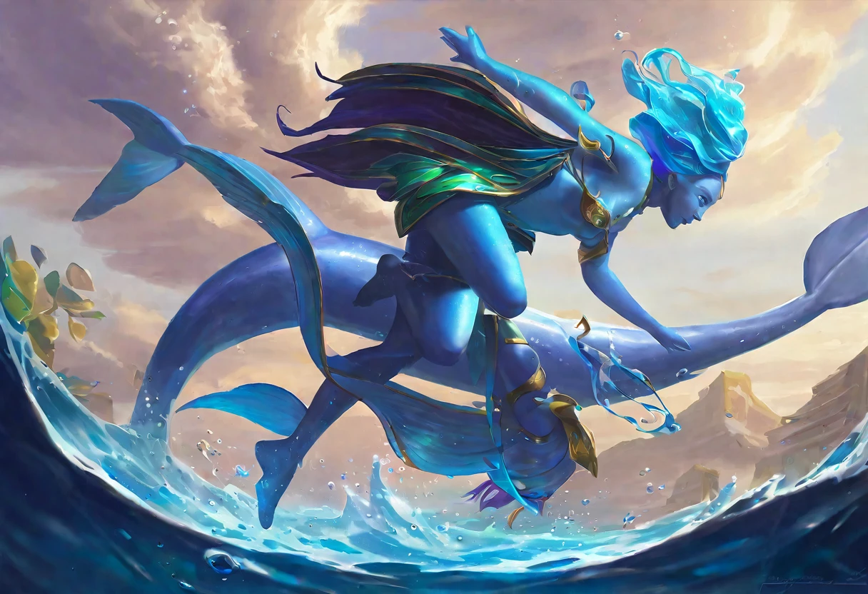 score_9, score_8_up, score_7_up, best quality, masterpiece, 4k, uncensored, prefect lighting, rating_explicit, very aesthetic, source_anime, nsfw, 1 mermaid girl, (blue skin:1.4) Squirting, shriveled body, solo, blonde long hair with bangs, crying, open mouth, wrinkles orange fins on ears, fish scale body, crawl on all fours, dry skin, cracked skin, desert, Strong sunshine, (small breasts, sagging breasts, old breasts:1.4) pussy juice, breast milk,