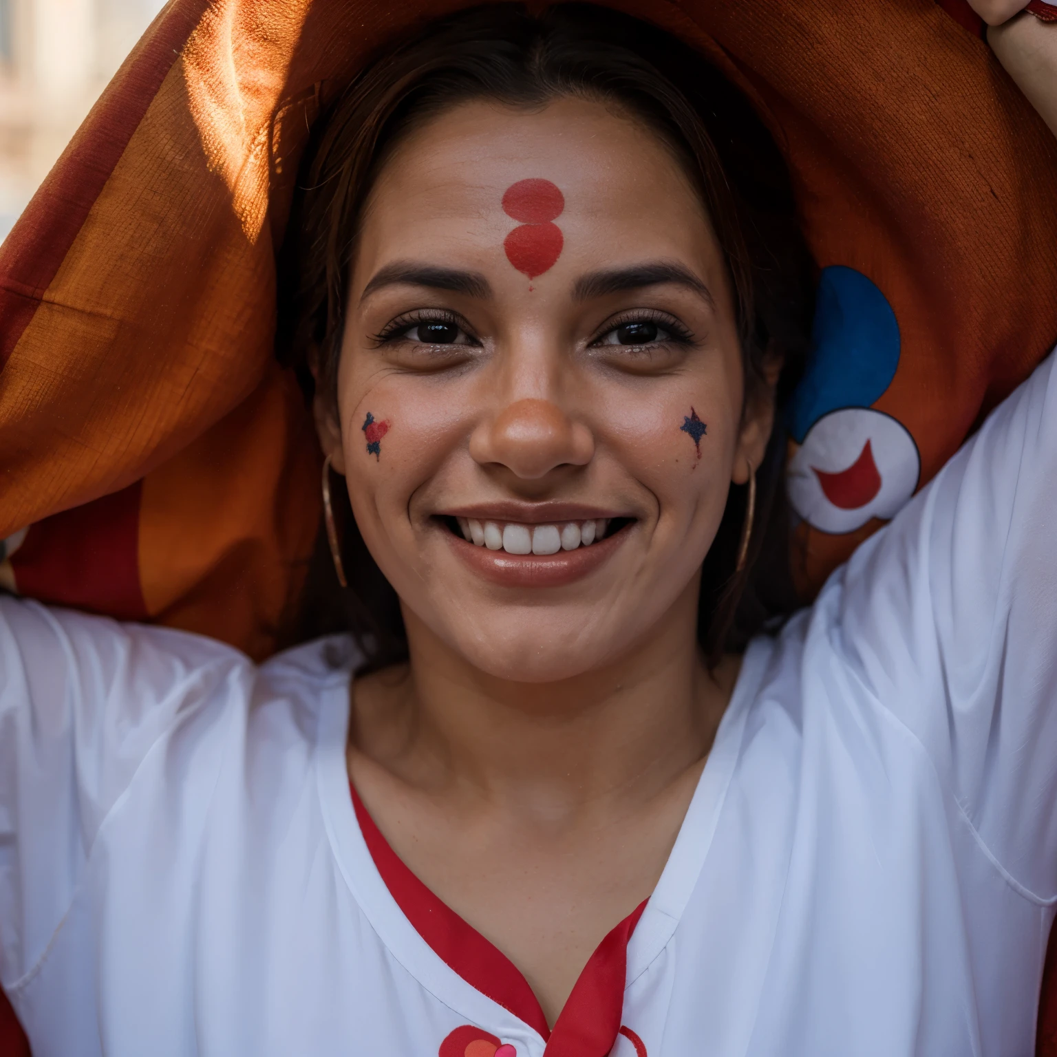 Un payaso triste pero con una sonrisa 
