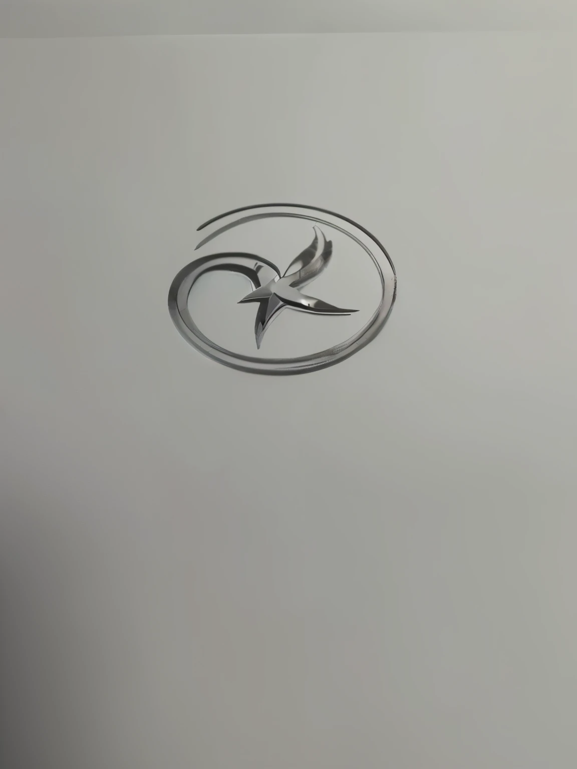 a logo with metalic effect similar to mercedes or lexus symbol
