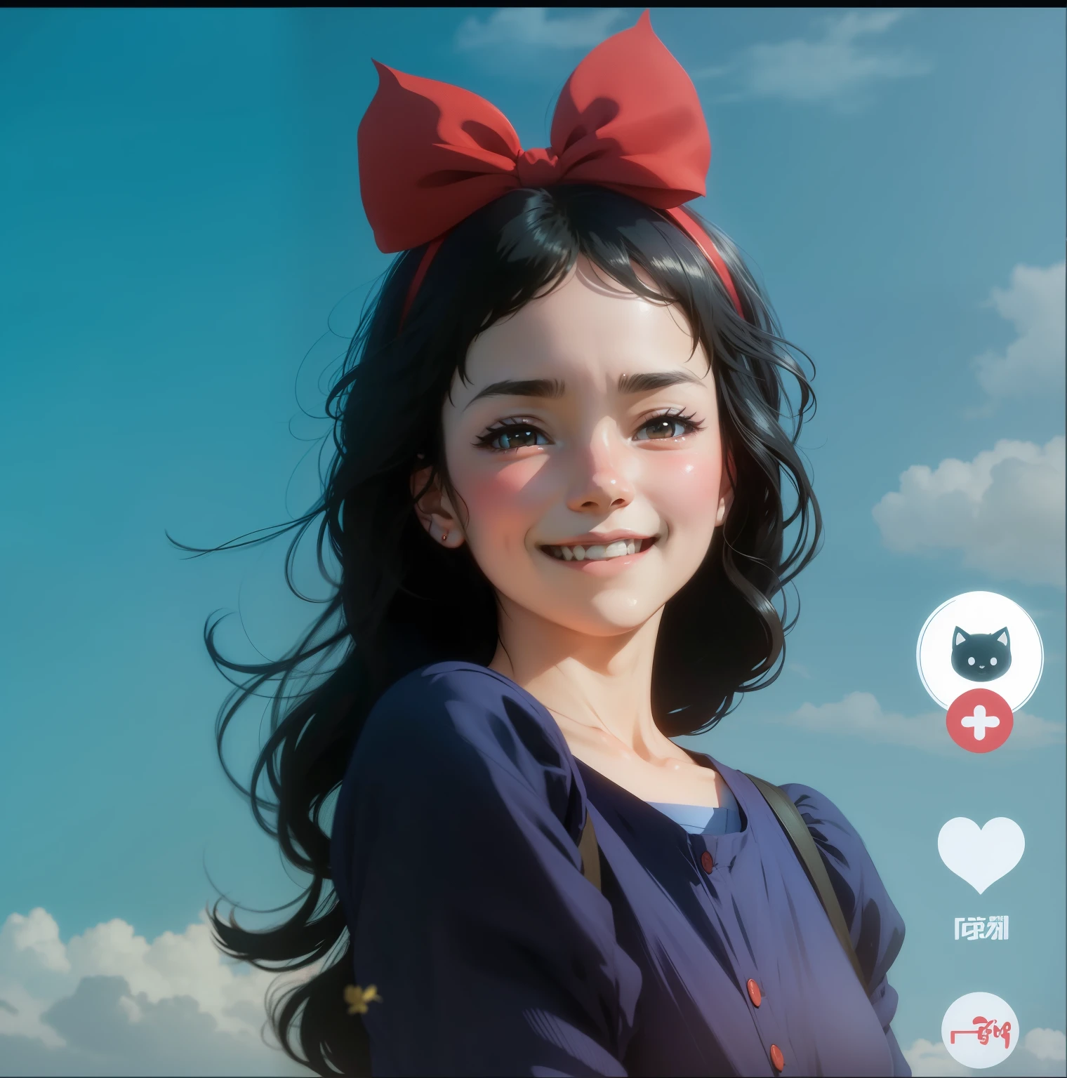 Ghibli, kiki delivery service, girl, kawaii, cute, smile, ghibli studio