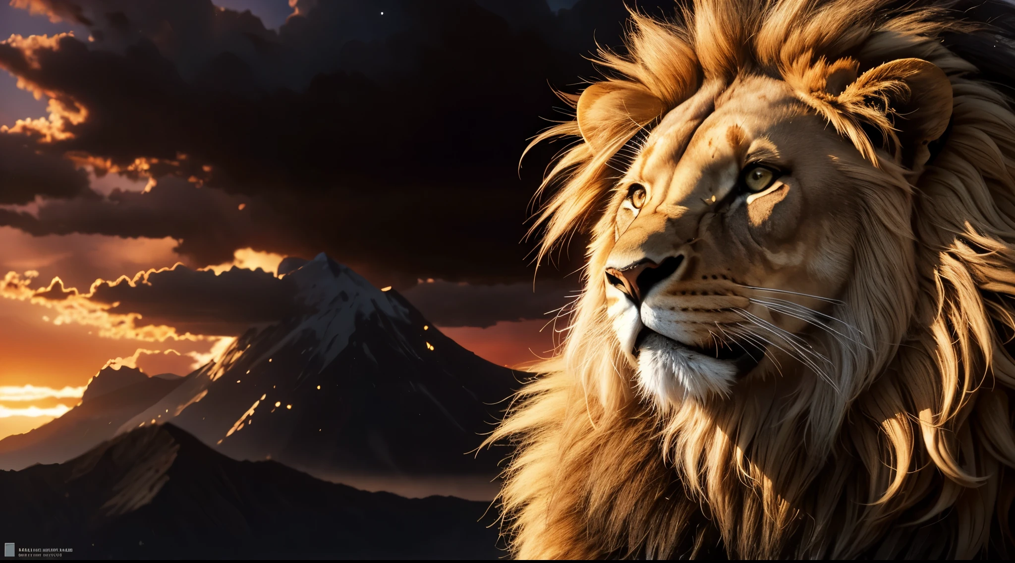 lion, Divine lion, naturais, Natureza, Natureza, Linda, Rendering, Sky, Stars Light, Thunders, Realistic Thunders, Eletricidade, Fotorrealista, UltraHigh definition, 4K, texturasdetalhadas, thunder, sombras detalhadas, cores detalhadas, por do sol, sol se pondo, sunset, Natureza Linda, Grande Divino, por do sol, contraste detalhado, Contraste realista, high resolution, cores detalhadas, fogo, eletricidade, divina criatura, 8k, Realista detalhado, 16K, 8k, High definition, contraste detalhado, Contraste realista, high resolution, cores detalhadas, fogo, eletricidade, divina criatura, 8k, Realista detalhado, elegante, Sun Light, Darkness, Realistic 16K , Elegante, Texturasdetalhadas 16K HD, Detailed Realistic 16K, elegance,